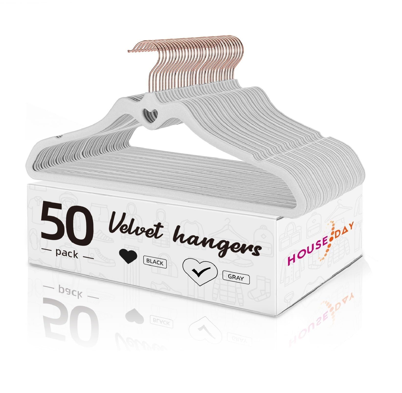House Day Kleiderbügel Samt, herzförmig dünne Samt Kleiderbügel rutschfest, günstig online kaufen