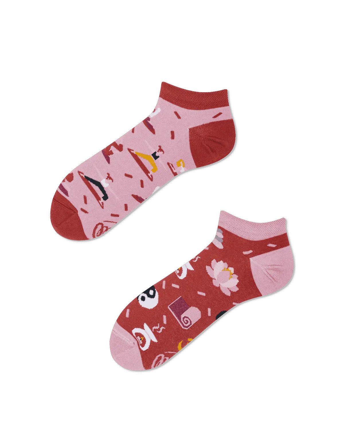 Many Mornings Sneakersocken Many Mornings Sneaker Namaste (1 Paar, 1-Paar, 1 Paar) immer ein dismatching Paar
