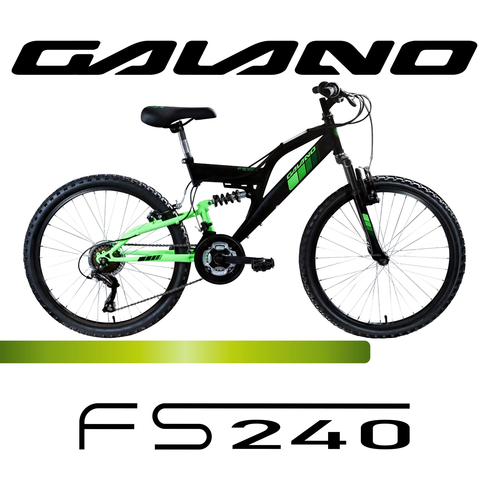 Galano Mountainbike FS240, 18 Gang Shimano Tourney Schaltwerk, Kettenschaltung, Jugendfahrrad 24 Zoll Mountainbike ab 8 Jahre 130 - 145 cm Fahrrad MTB
