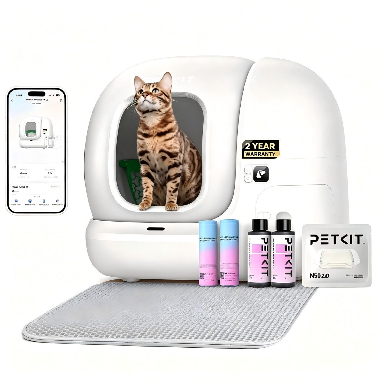 PETKIT Katzentoilette PETKIT – Pura Max 2 Selbstreinigende Katzentoilette, 76L