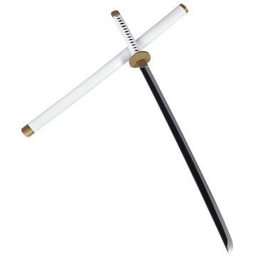 GalaxyCat Spielzeug-Schwert Schwerter von Lorenor Zorro aus PU-Schaum, Katana mit Schwertscheide, Wado Ichimonji Katana von Lorenor Zorro mit Schwertständer