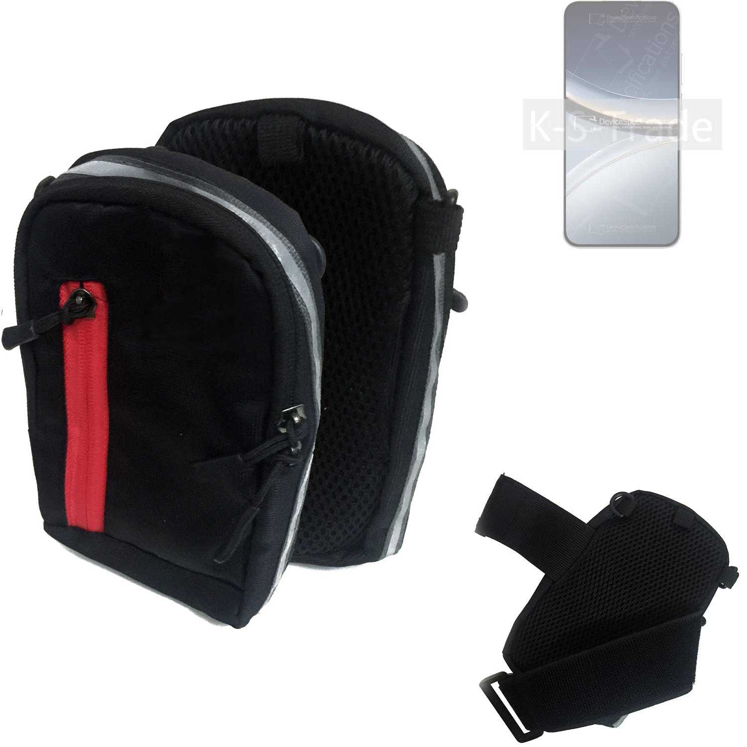 K-S-Trade Handyhülle für POCO F7, Outdoor Gürteltasche Holster Umhängetasche schwarz Handy Tasche