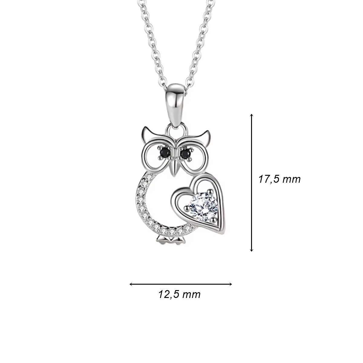 ELLAWIL Silberkette Kette mit Eulen Anhänger günstig online kaufen