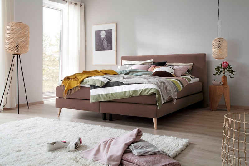 SCHÖNER WOHNEN-Kollektion Boxspringbett VITA, Füße Buche Massivholz