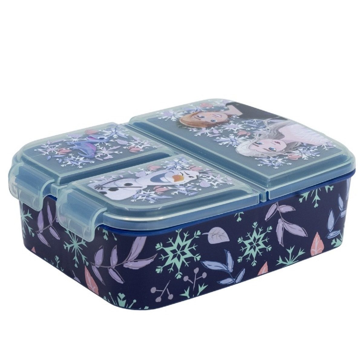 Stor Lunchbox Disney Frozen Kinder Brotdose – Lunchbox mit 3 Fächern & tollem Design, (Aufbewahrungsbox, 1x Deckel, 1x), Essendose