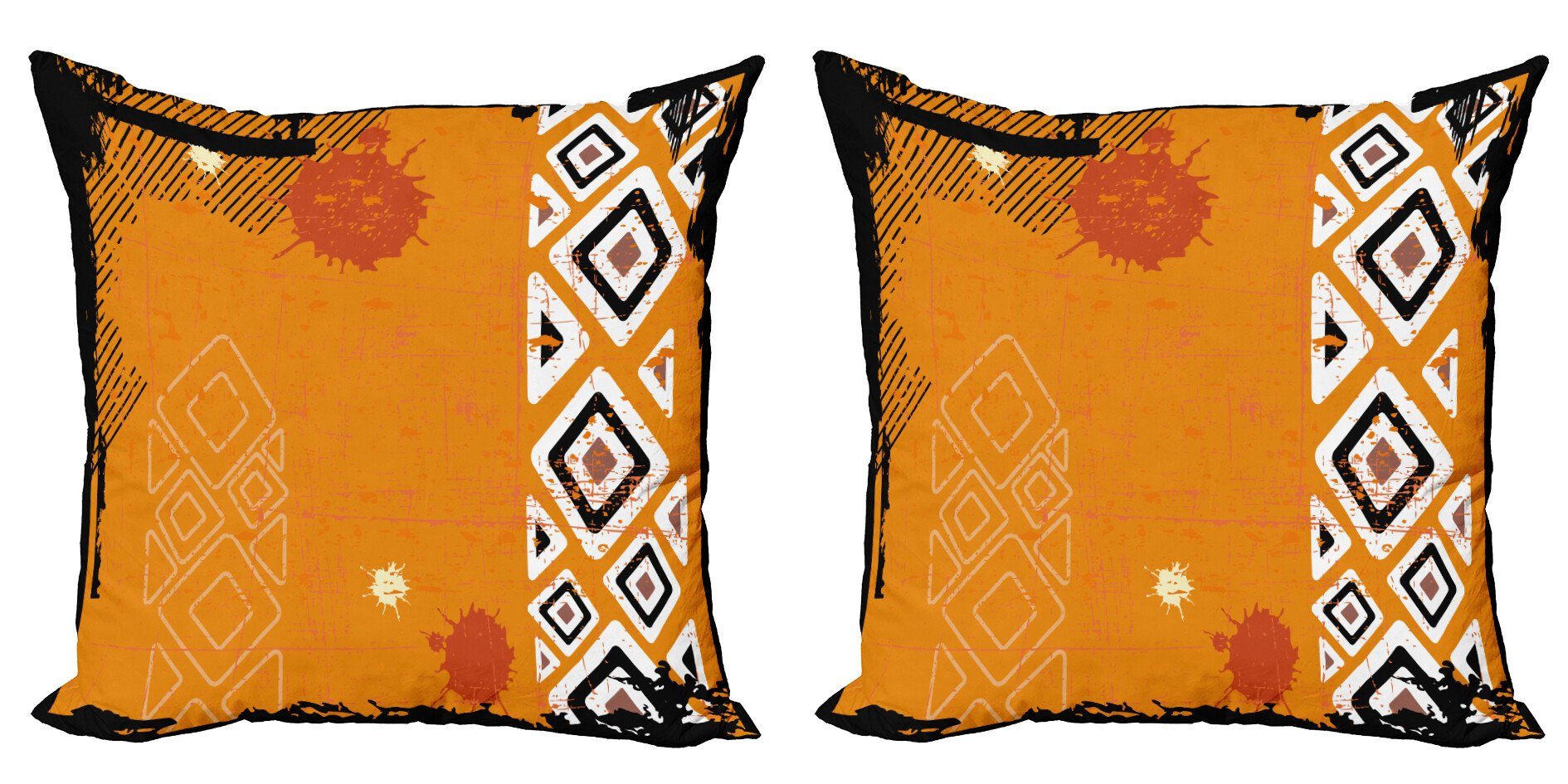 Doppelseitiger Digitaldruck, Stück), (2 Modern Stammes Accent Kissenbezüge Abakuhaus Design
