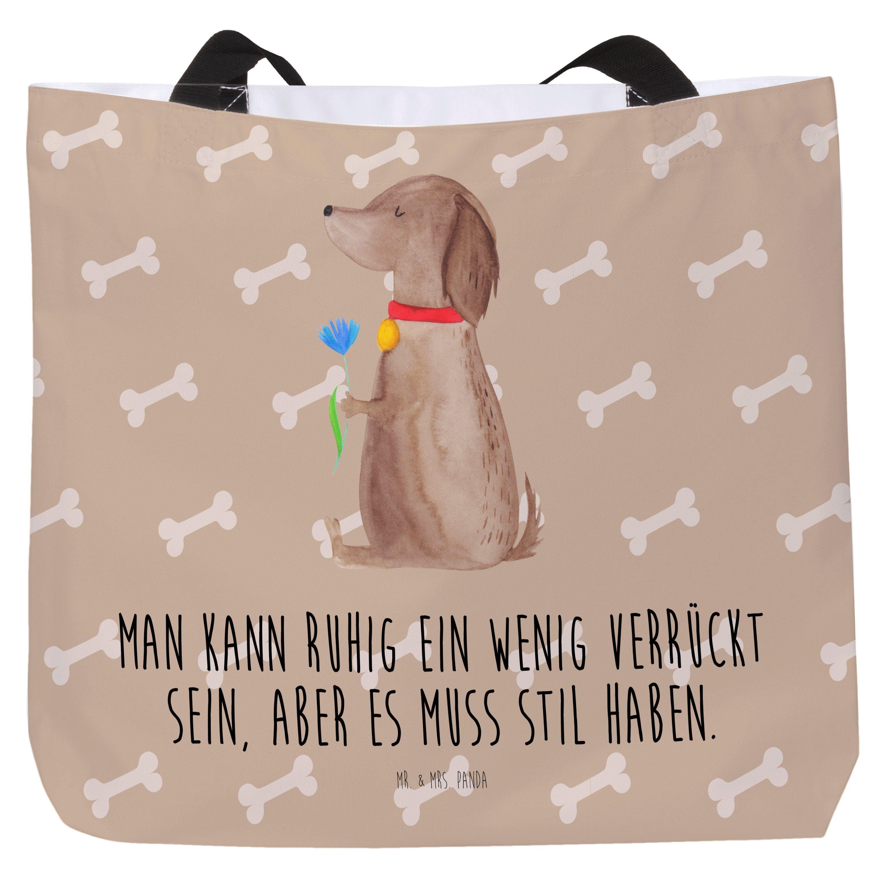 Blume & (1-tlg) Panda Mrs. Hundelieb Shopper Hund - Geschenk, Hundeglück Tasche, - Freizeittasche, Mr.