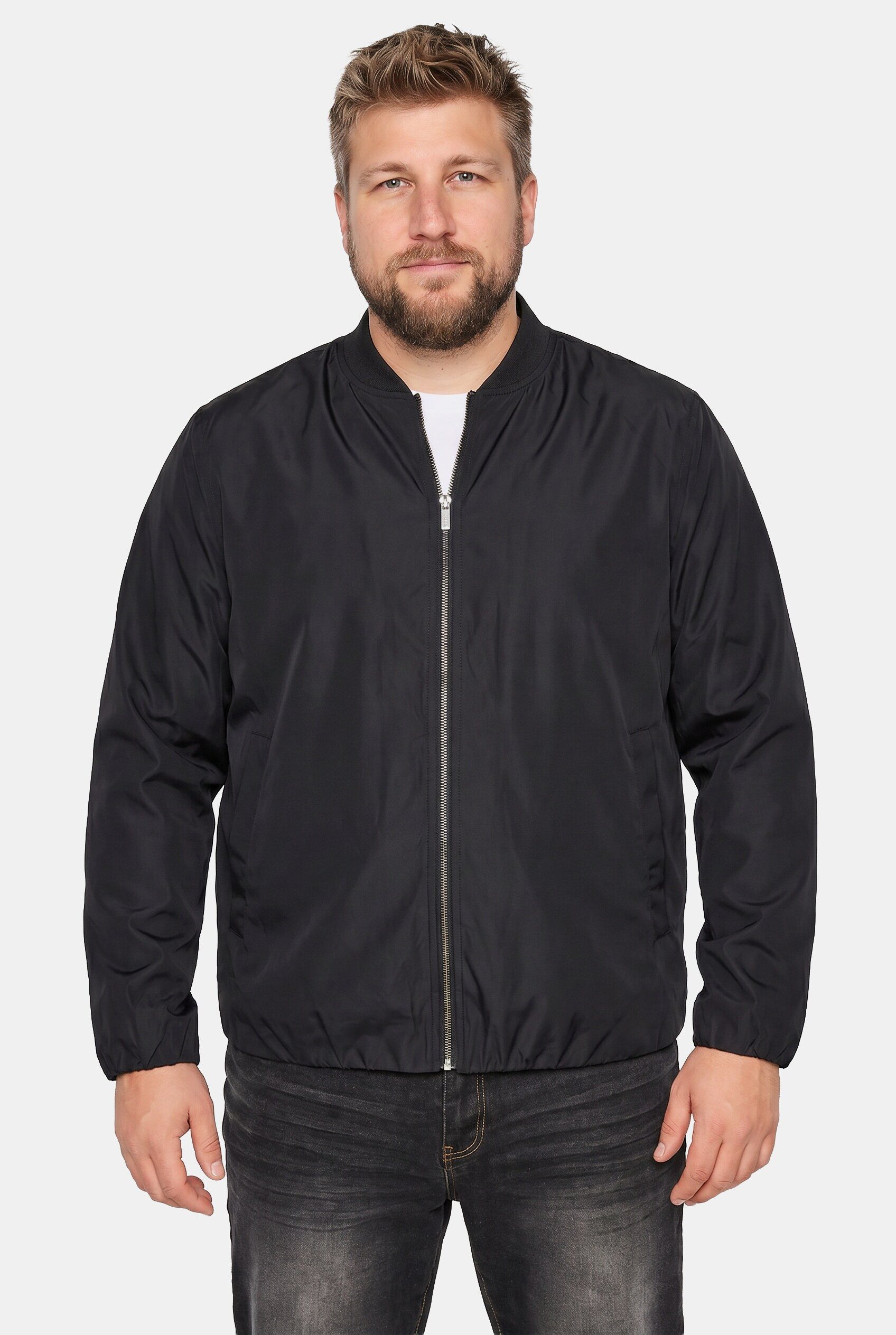 Men Plus Funktionsjacke Blouson Bauchfit ultraleicht Collegekragen