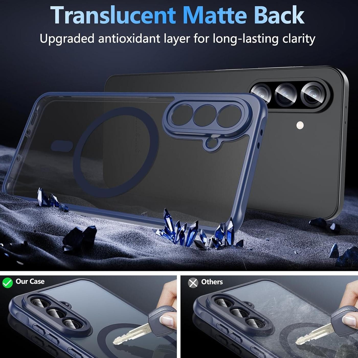 CoolGadget Handyhülle Magnet-Hülle für Samsung Galaxy A37 5G Schutzhülle magnetisch 6,7 Zoll, Hülle Matt Stoßfest kompatibel mit QI-Laden Zubehör Kameraschutz C – Bild 5 von 5