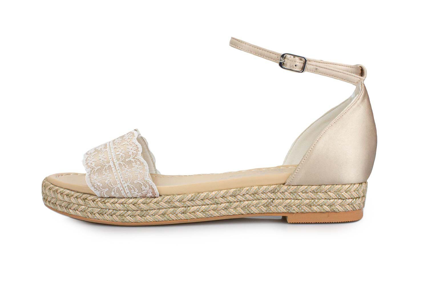 White Lady 857 taupe - Boho Brautschuhe Sandalette