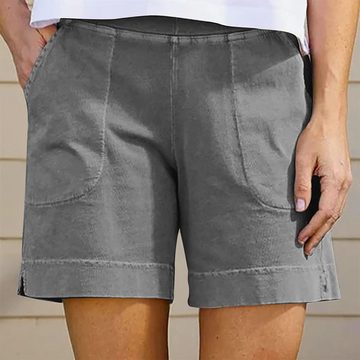 BlauWave Cargoshorts Shorts Damen Sommer Kurze Hosen Solid Color (1-tlg., Taille Stretch Freizeithose Lose) Geeignet für tägliche Reisen