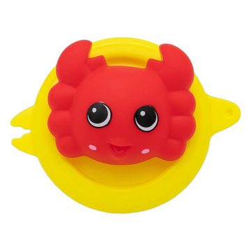 Idena Badespielzeug Spritztier-Set mit Schwimmringen 6-teilig, Badespielzeug-Set Wasserspielzeug Badewannenspielzeug