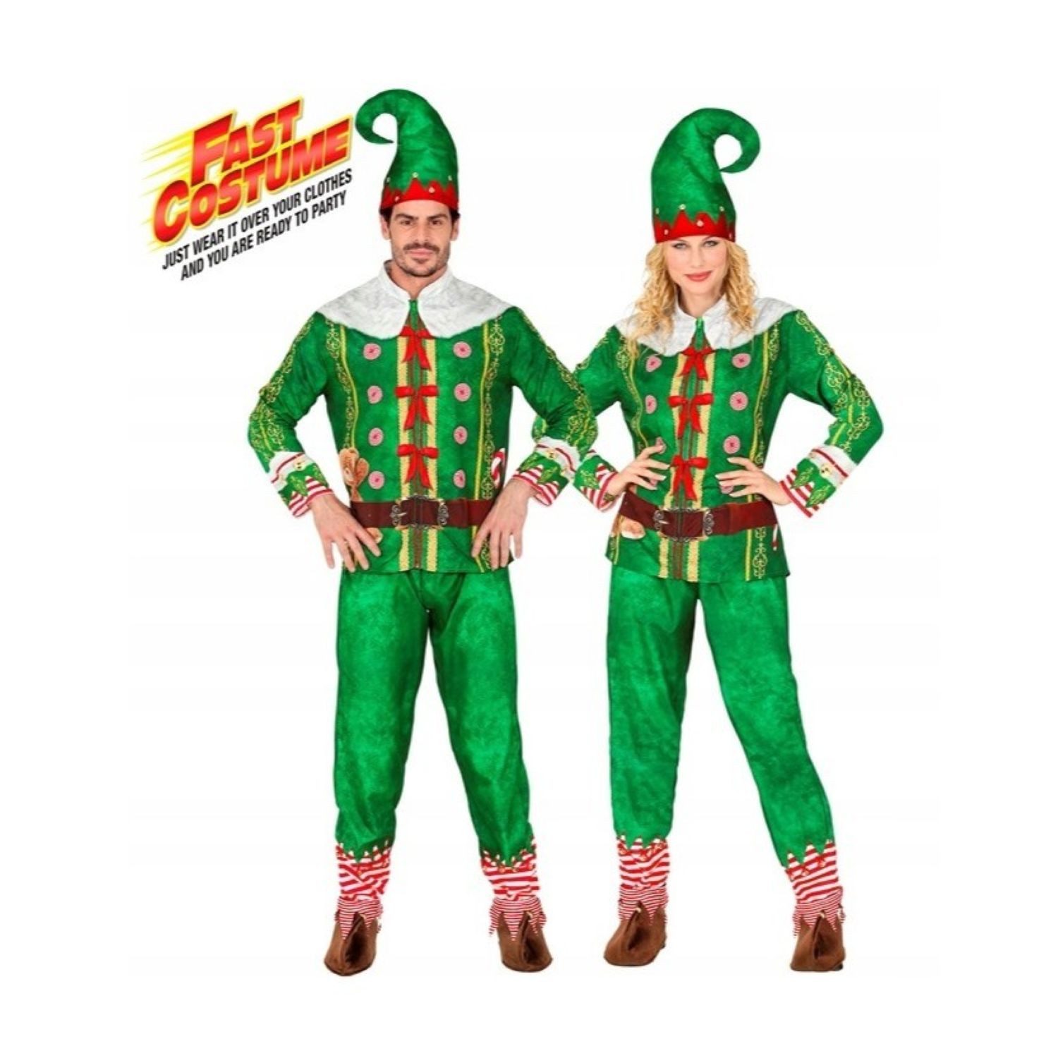 Widmann S.r.l. Kostüm Kostüm 'Elf' Santas kleine Helfer, Oberteil, Hose