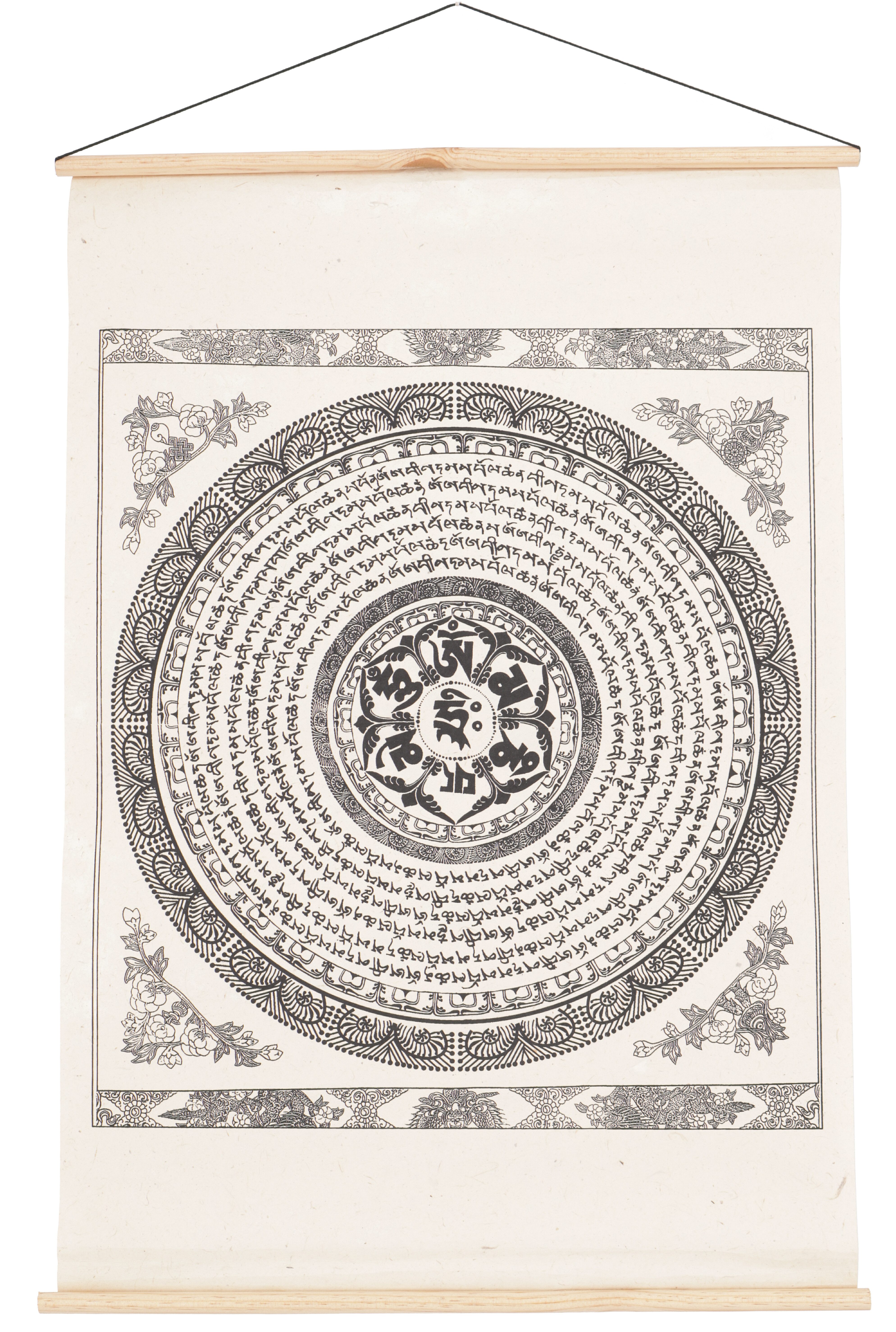 Guru-Shop Bilderrahmen Buddhistischer Wandbehang aus Loktapapier,..