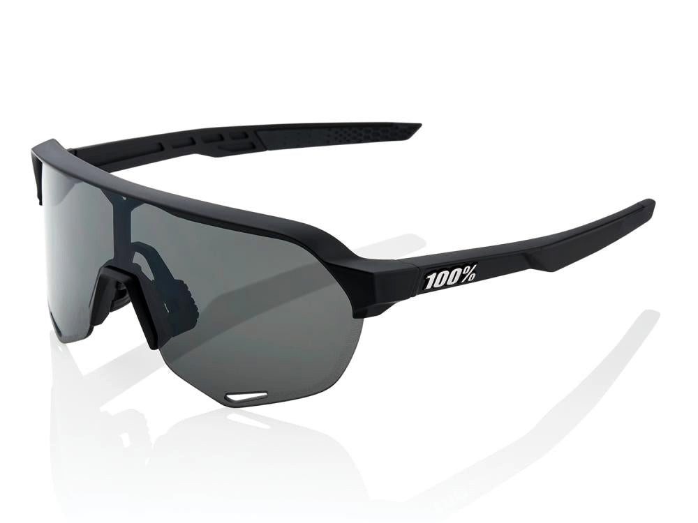 Sportbrille 100% S2 - Smoke Lens unis Soft Tact Black - leichte Performance-Sportb