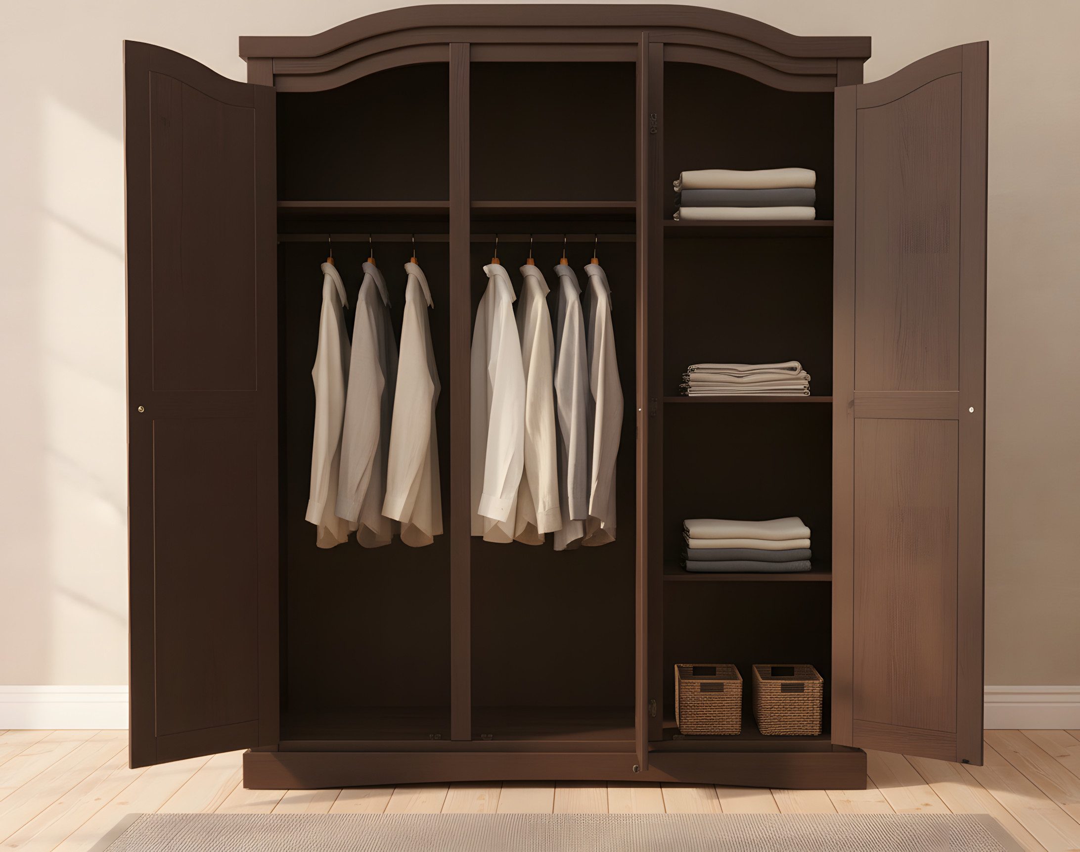 ebuy24 Kleiderschrank New Mexico Kleiderschrank 3-Trg. Breite 152 cm, Hö – Bild 5 von 5