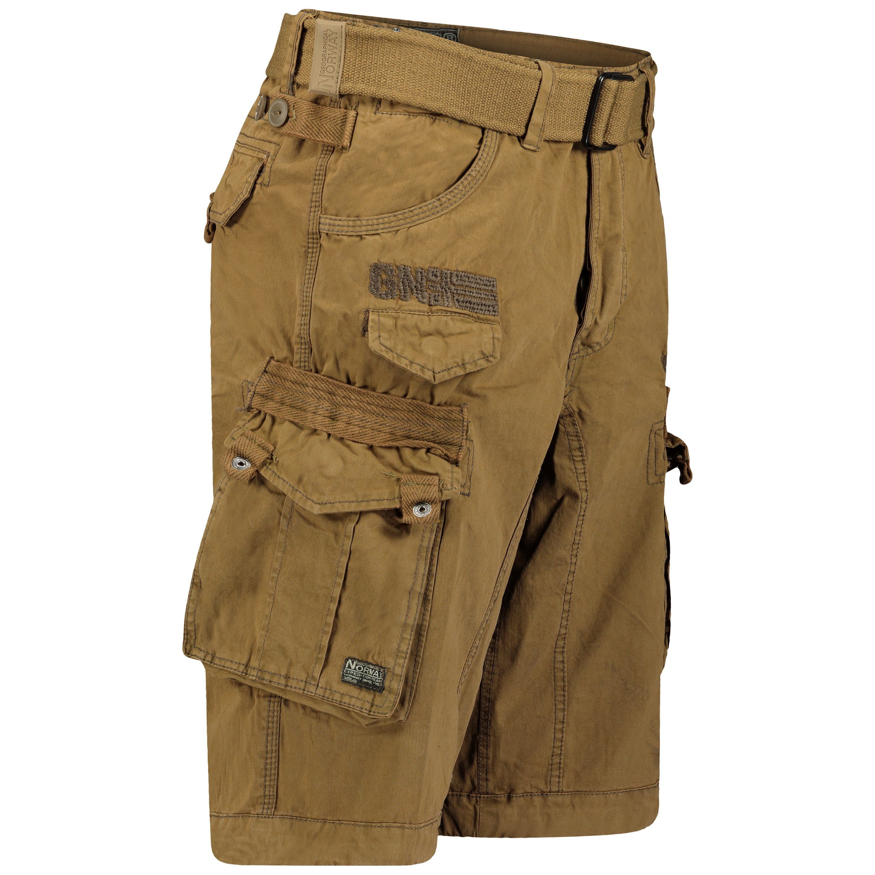 Geographical Norway Cargoshorts Herren – Kurze Hose aus Baumwolle, Regular Fit (Packung, 1-tlg) Bermuda Shorts mit Gürtel & Cargotaschen, Größe S–5XL – Bild 4 von 5