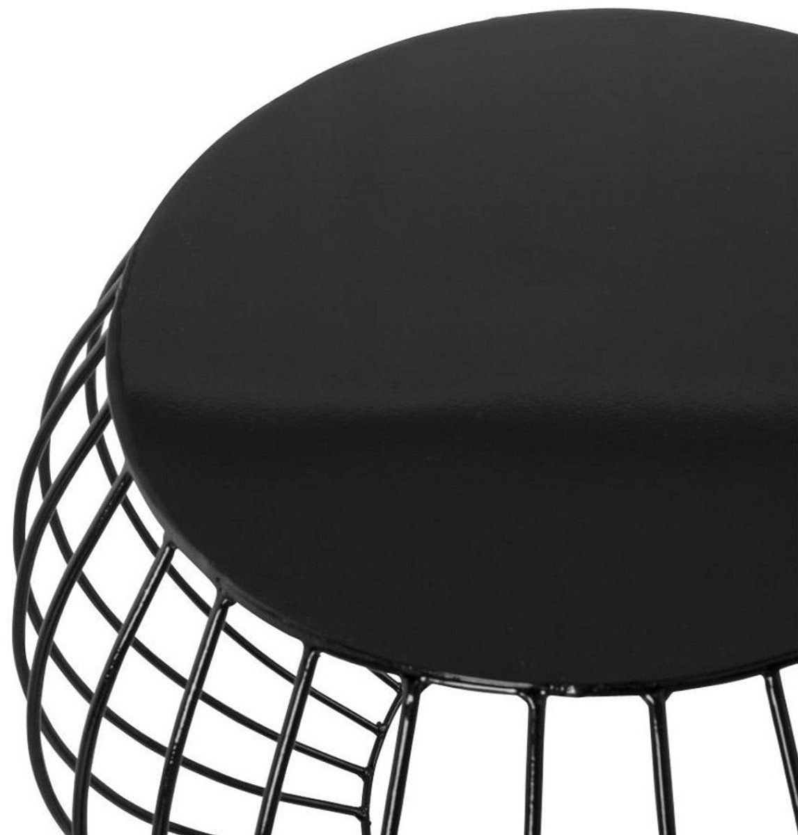 - Tisch cm Schwarz Aluminium Casa Moderner - H. Ø Wohnzimmermöbel Beistelltisch Padrino 47 Beistelltisch 60 x runder