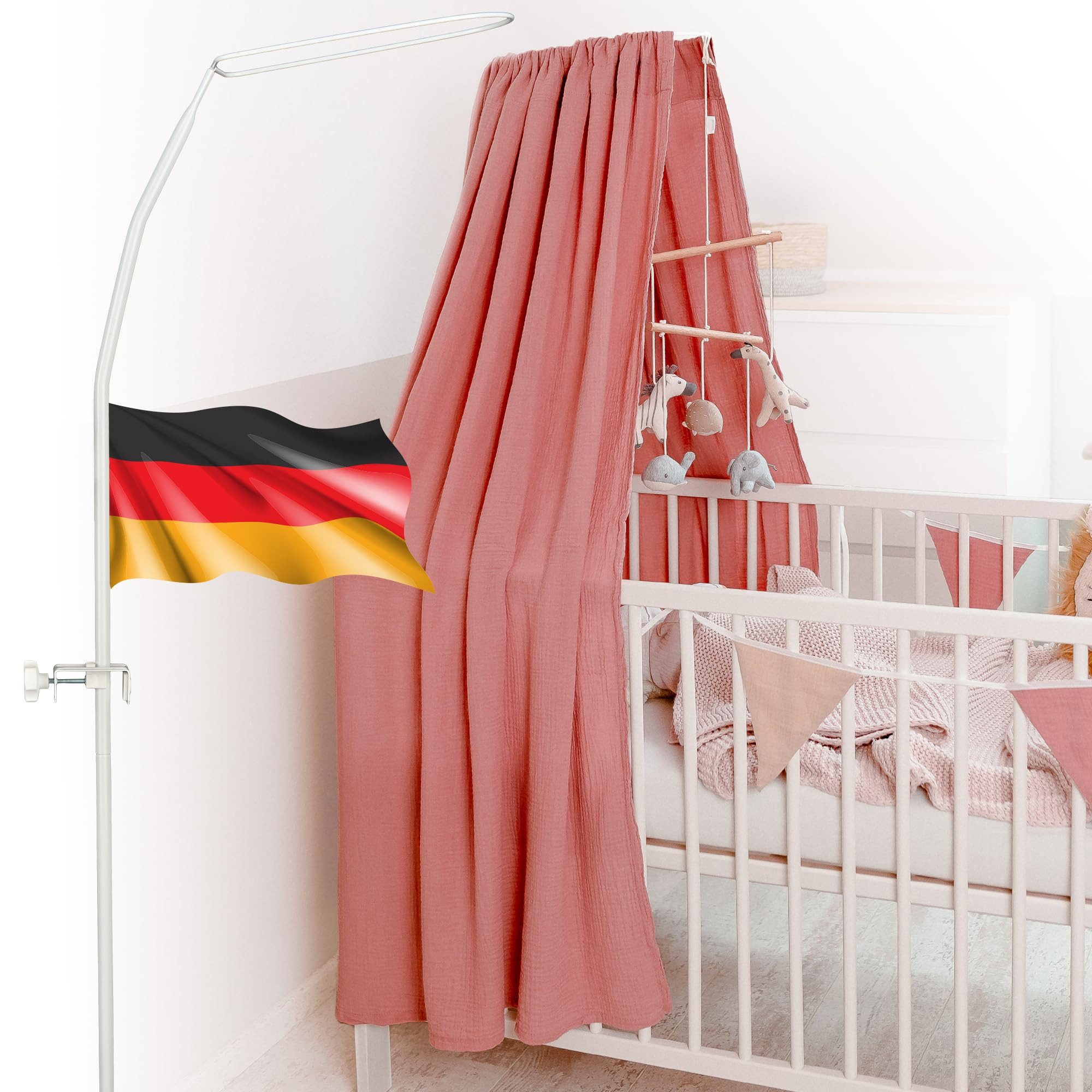 lilimaus Betthimmel Himmelstange für Babybett - Ideal für Betthimmel und Baldachin, Himmelstange für Babybett - Perfekt für Betthimmel und Baldachin