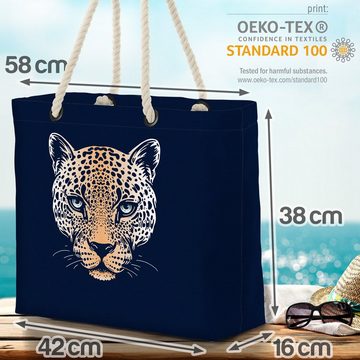 VOID Strandtasche (1-tlg), Leopard Wildkatze Raubtier Jag-uar tier Katze Wildtier Safari Löwe Ti