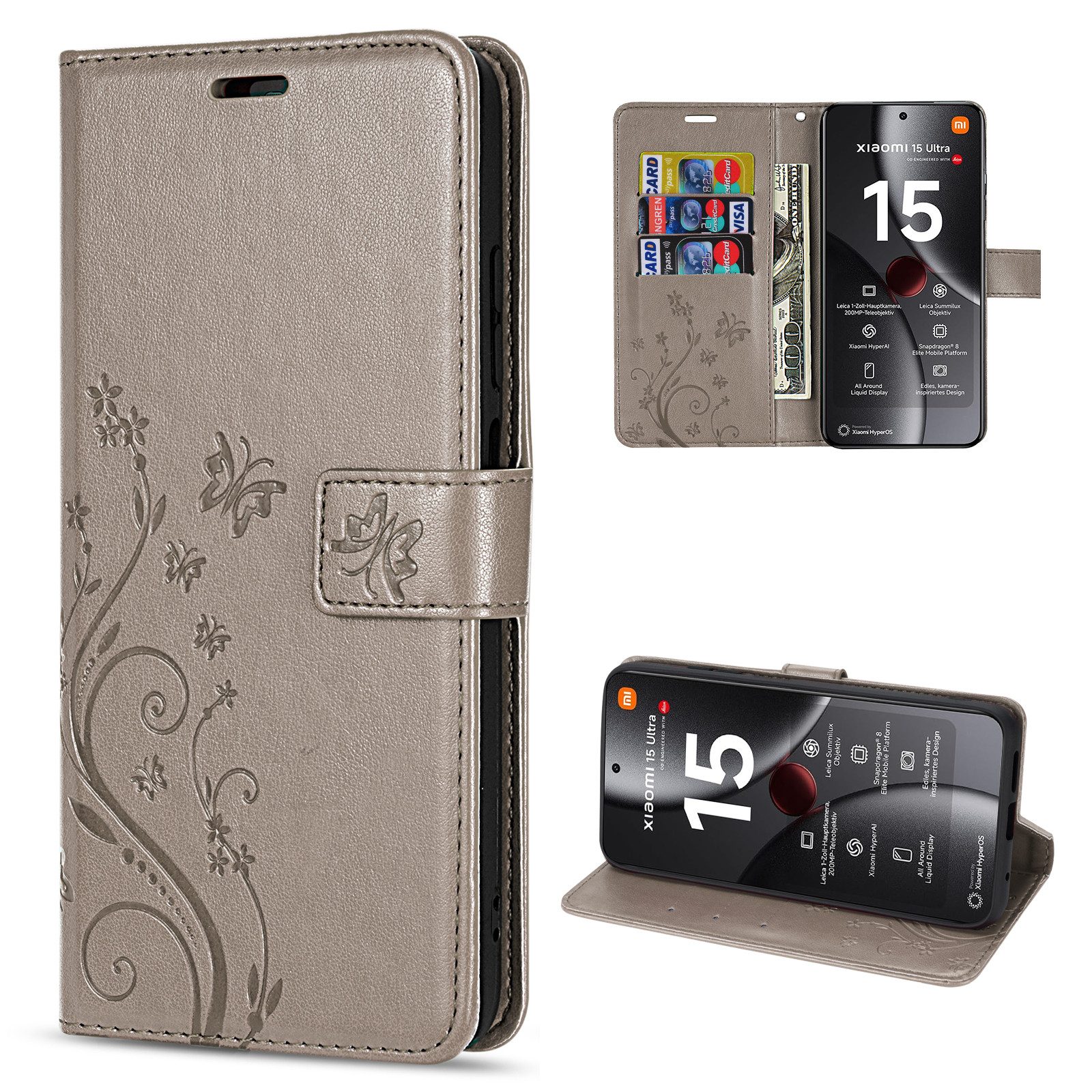 Handyhülle Handytasche für Xiaomi 15 Ultra Handyhülle Klapphülle