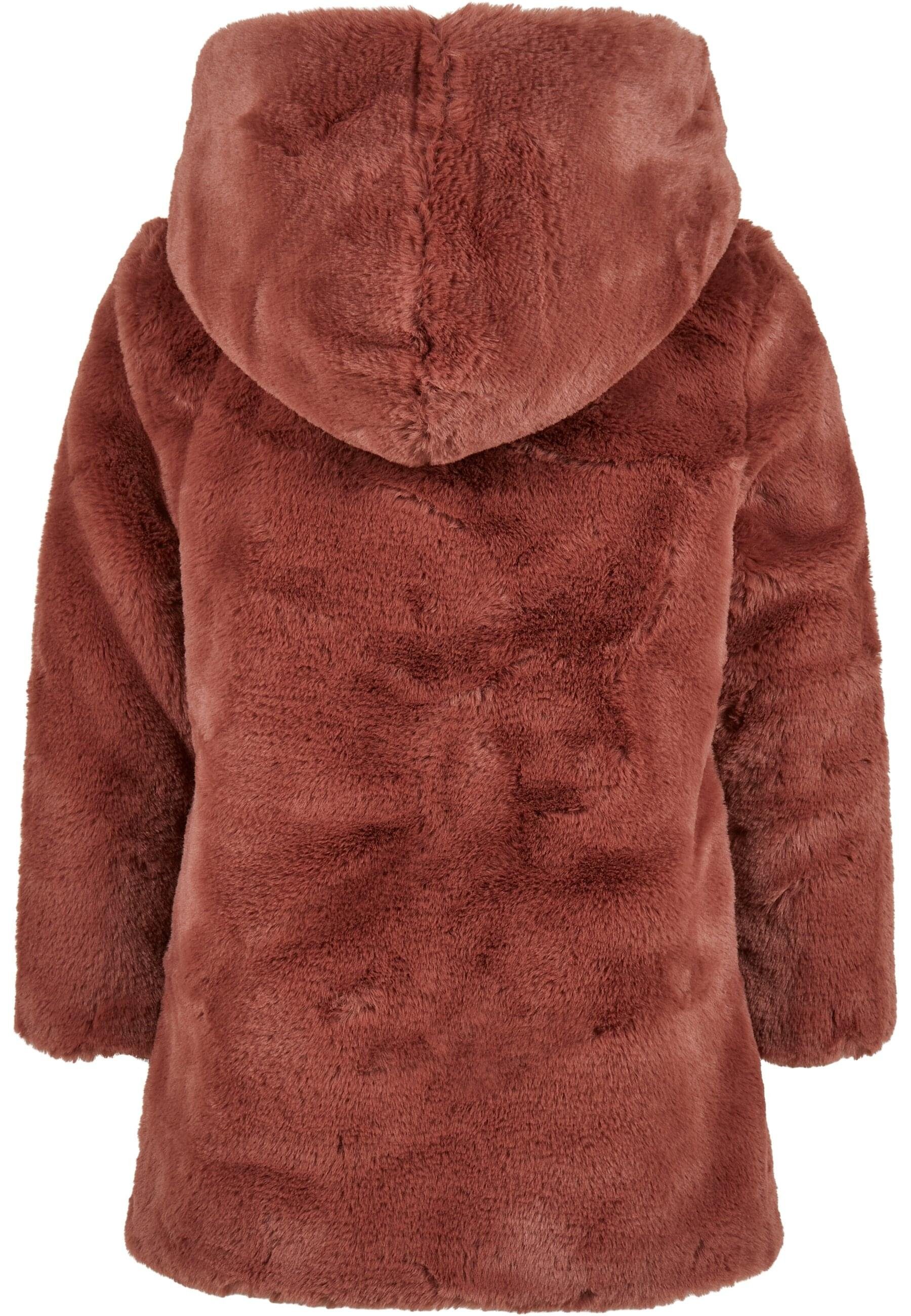 Damen CLASSICS Girls Teddy Hooded URBAN (1-St) Winterjacke darkrose Coat