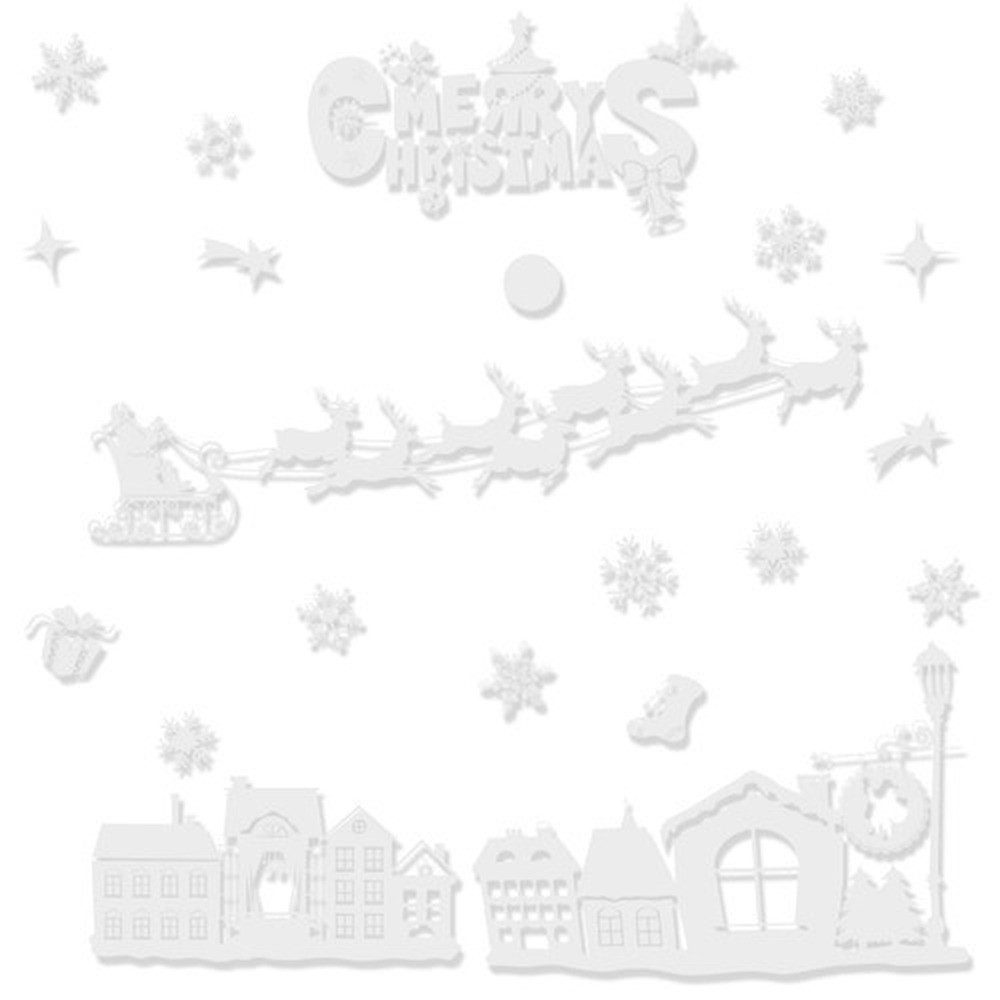 Ruhhy Fenstersticker Weihnachts-Fensteraufkleber, glatt, Die 66 cm großen Aufkleber schaffen stimmungsvolle Akzente