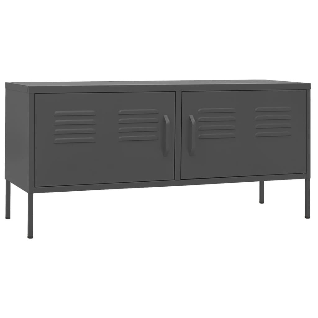 vidaXL TV-Schrank TV-Board Anthrazit 105x35x50 cm Stahl