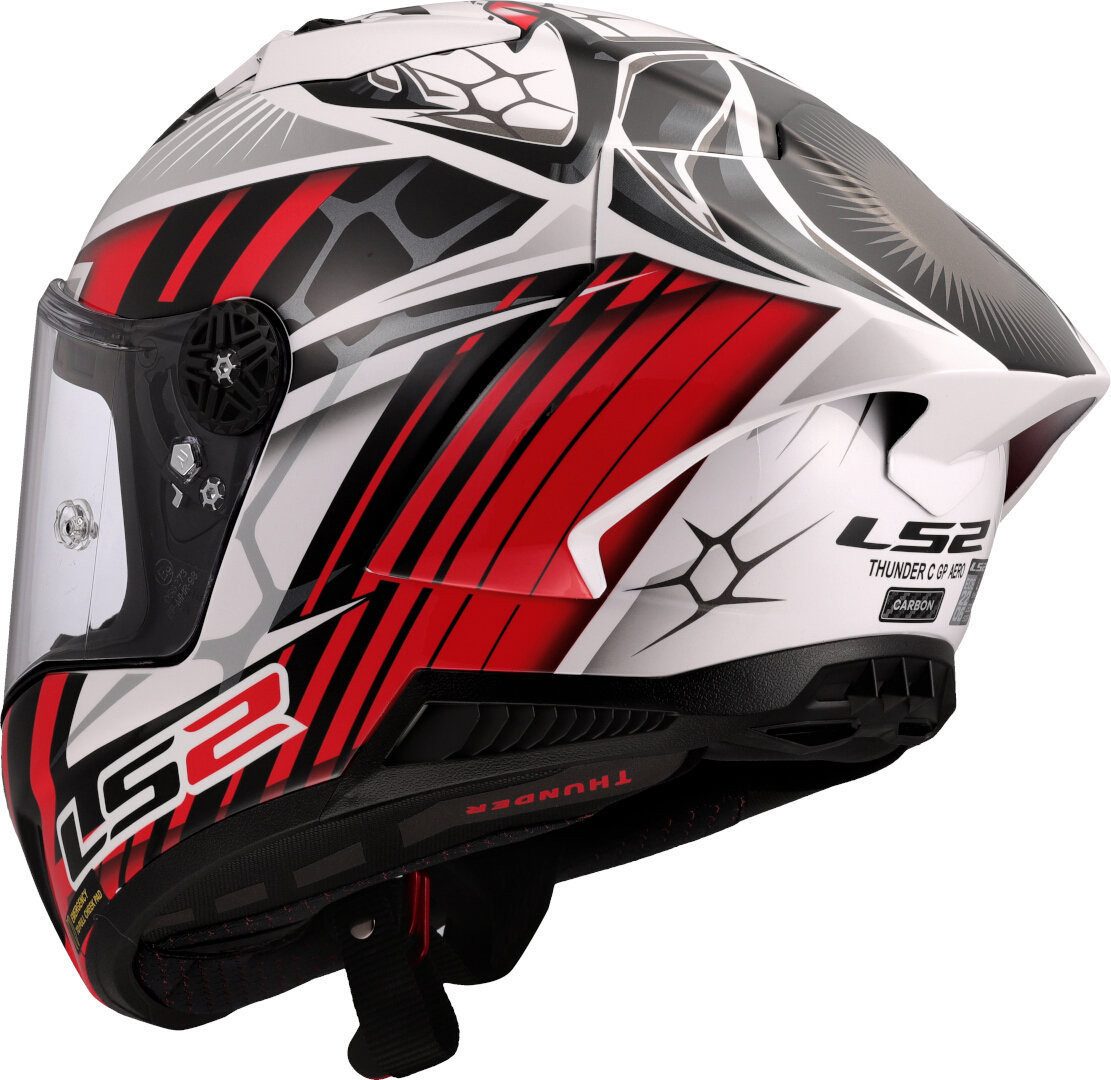 LS2 Motorradhelm FF805 Thunder GP Perolari Replica Carbon Helm, Notfallsystem-Polsterung (EQRS)