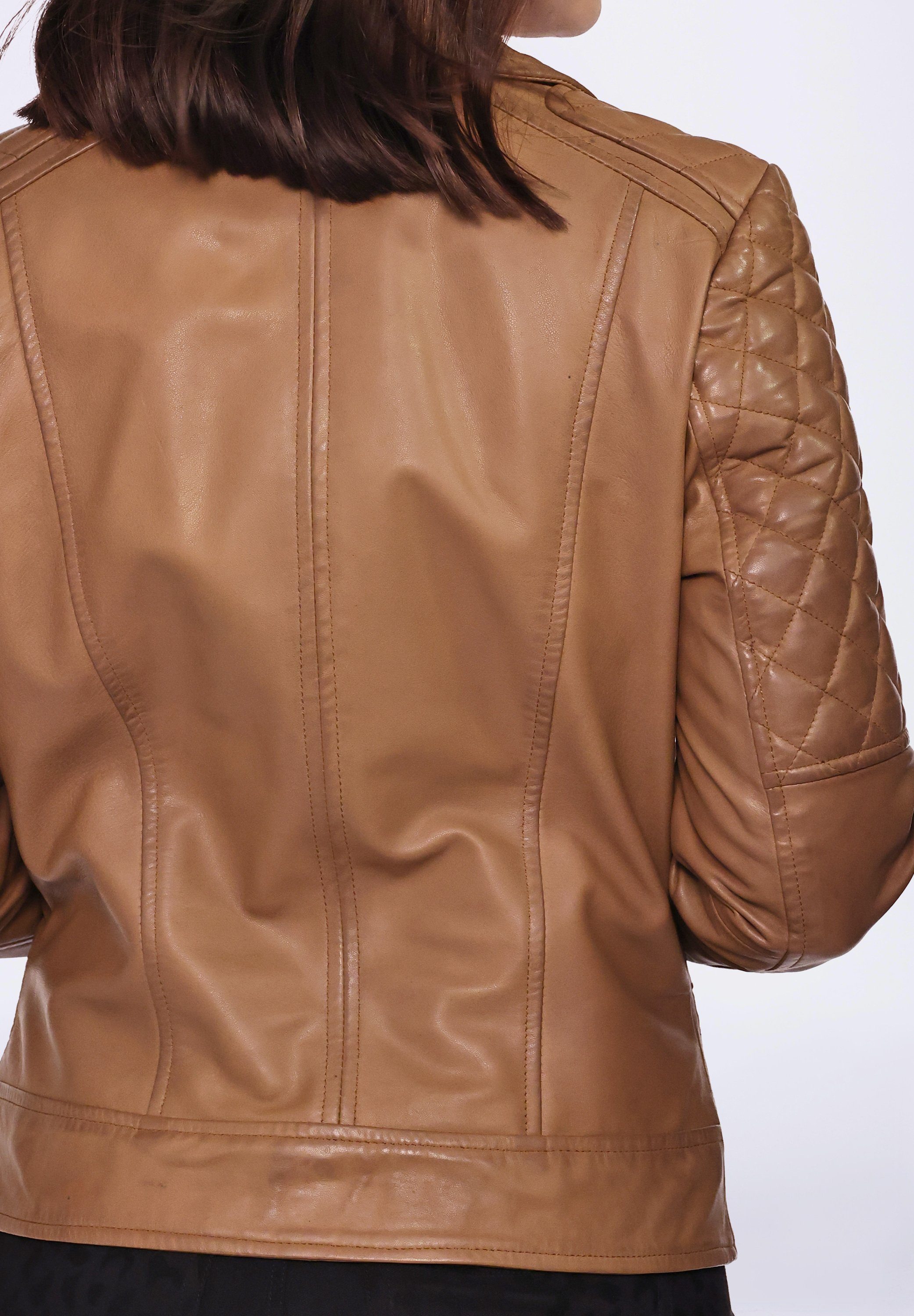 Solna cognac Maze Lederjacke