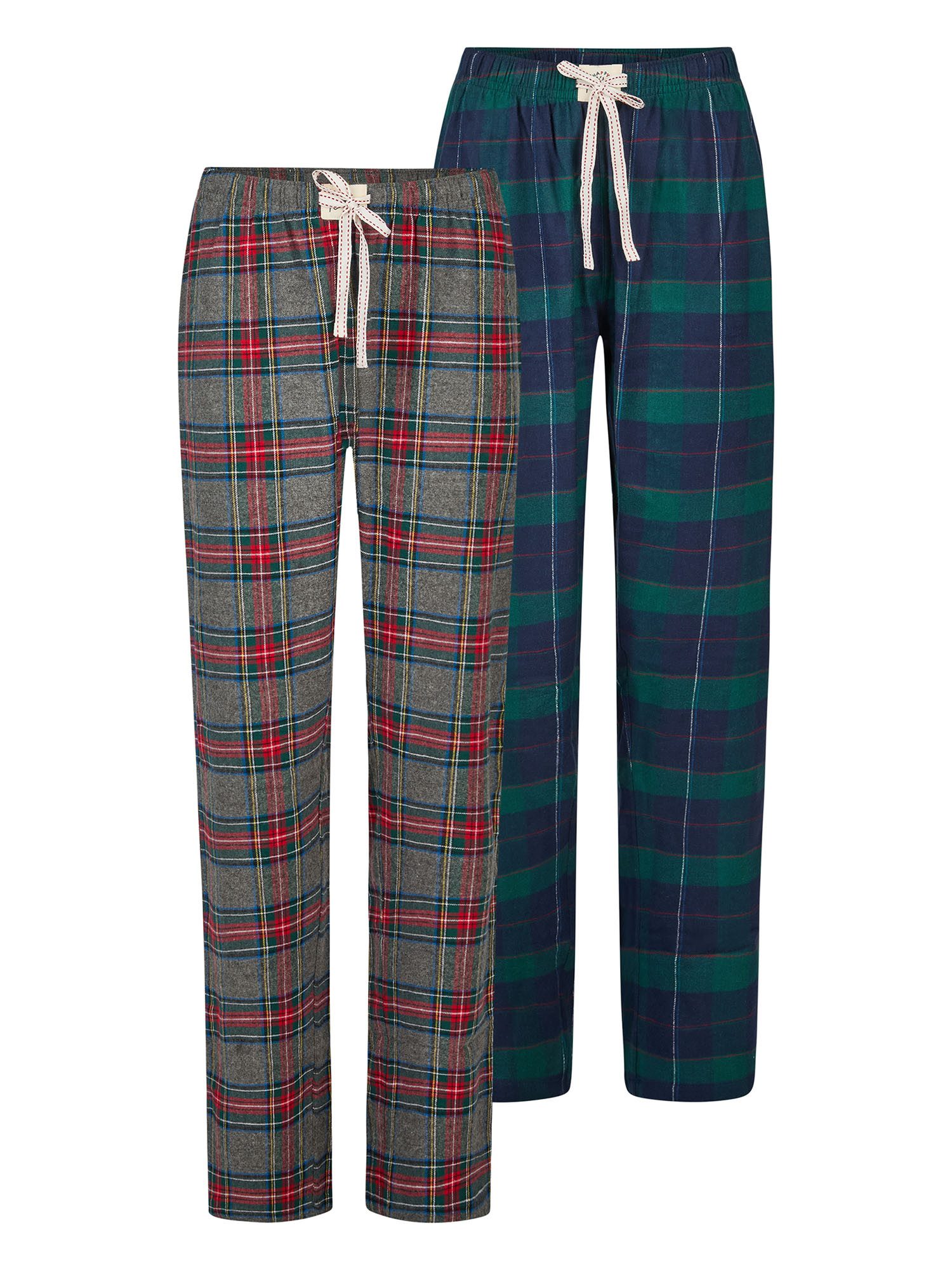 HAPPY SHORTS Pyjamahose Christmas (2-tlg) Schlafhose, Nacht Hose, Loungehose