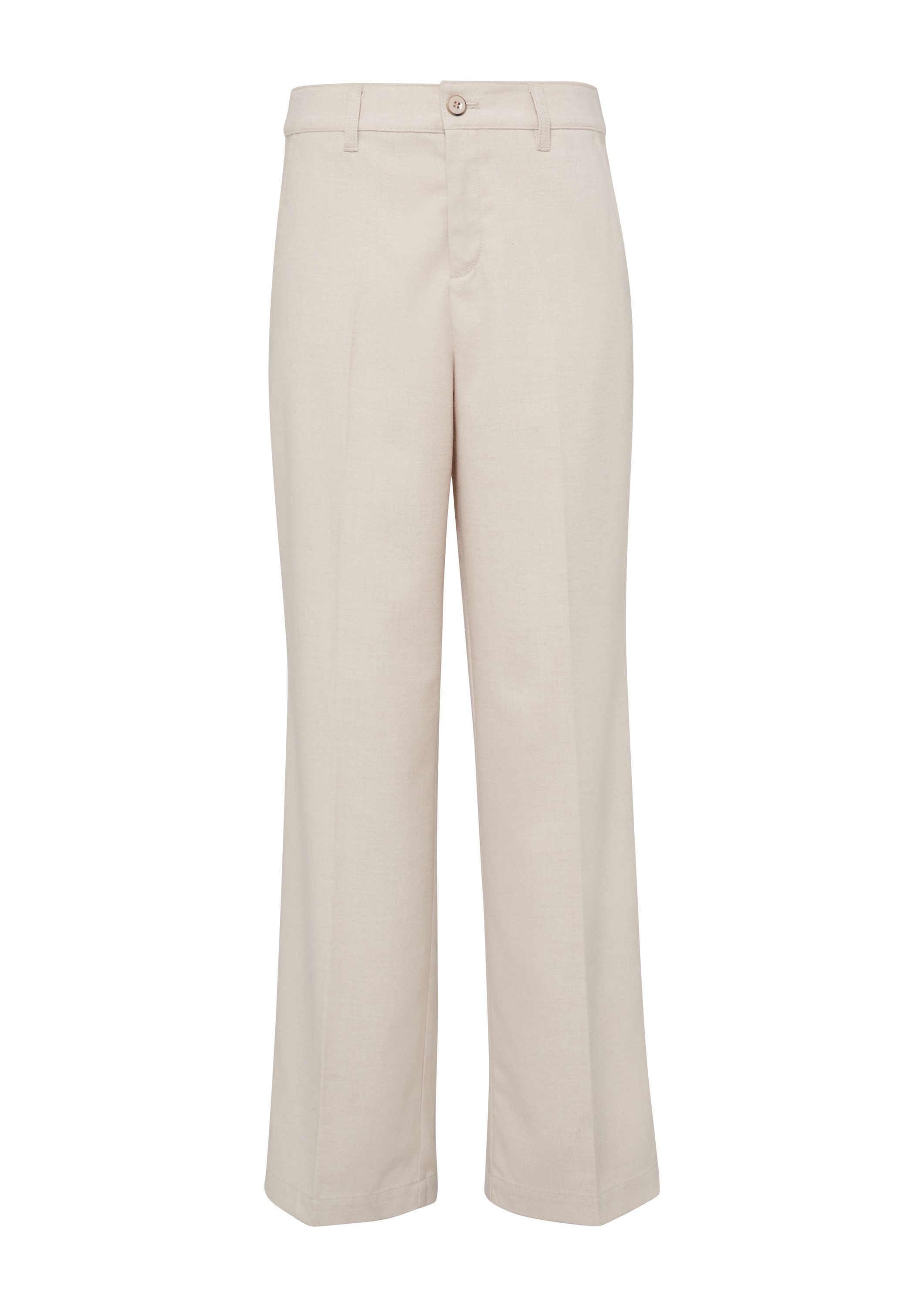s.Oliver Chinos Hose Stoffhose mit Wide Leg und Bügelfalten günstig online kaufen