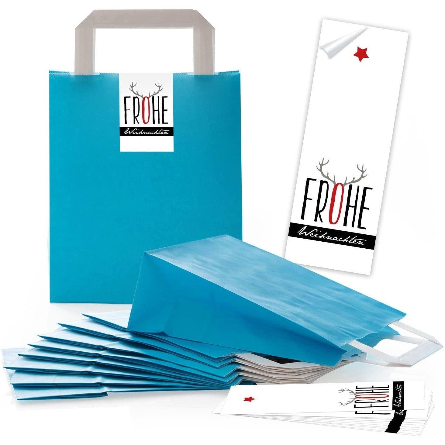 Logbuch-Verlag Dekofigur Blaue Papiertüten 18 x 8 x 22 cm mit Boden – Gesch günstig online kaufen