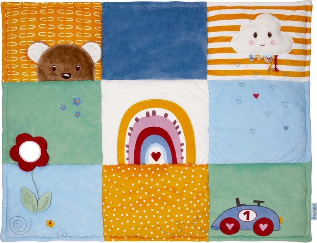 Babydecke Spieldecke Patchworkdecke Regenbogen 100 x 80 cm 22210, COPPENRATH DIE SPIEGELBURG