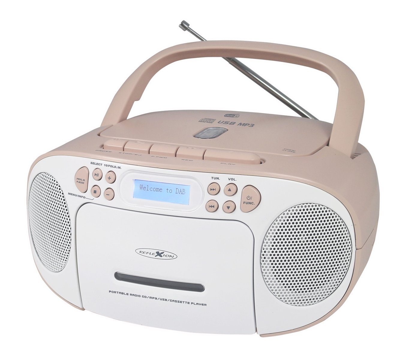 Reflexion »RCR2260DAB« Boombox (Digitalradio (DAB), 20,00 W, mit DAB+ und  UKW Radio, Kassette, CD/MP3, USB und AUX-IN) online kaufen | OTTO