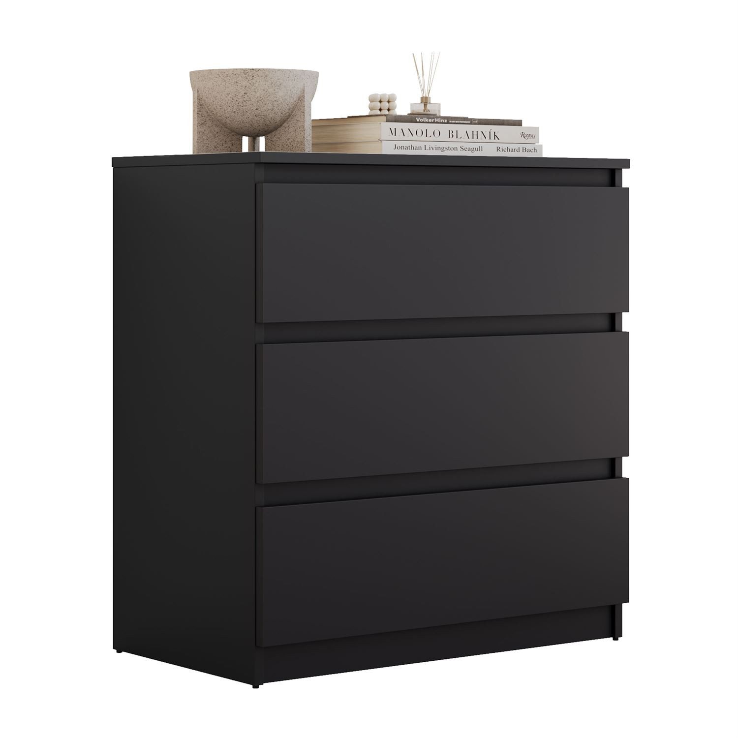 Lookway Kommode HANA M3 mit 3 Schubladen – modernes Design & praktische Aufbewahrung, Breite: 70 cm