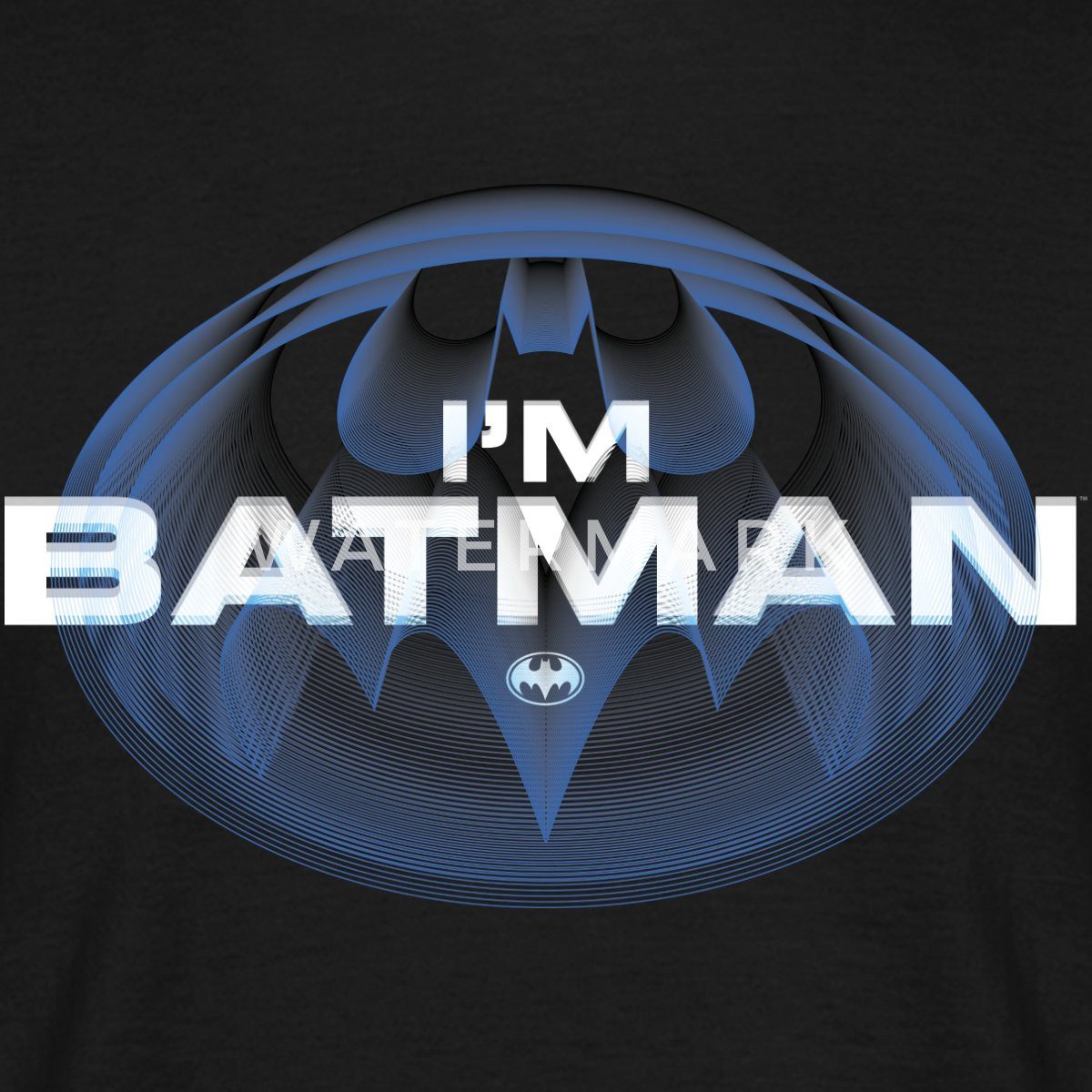 Spreadshirt T-Shirt The Flash I'm Batman Blaues Logo Männer T-Shirt (1-tlg)