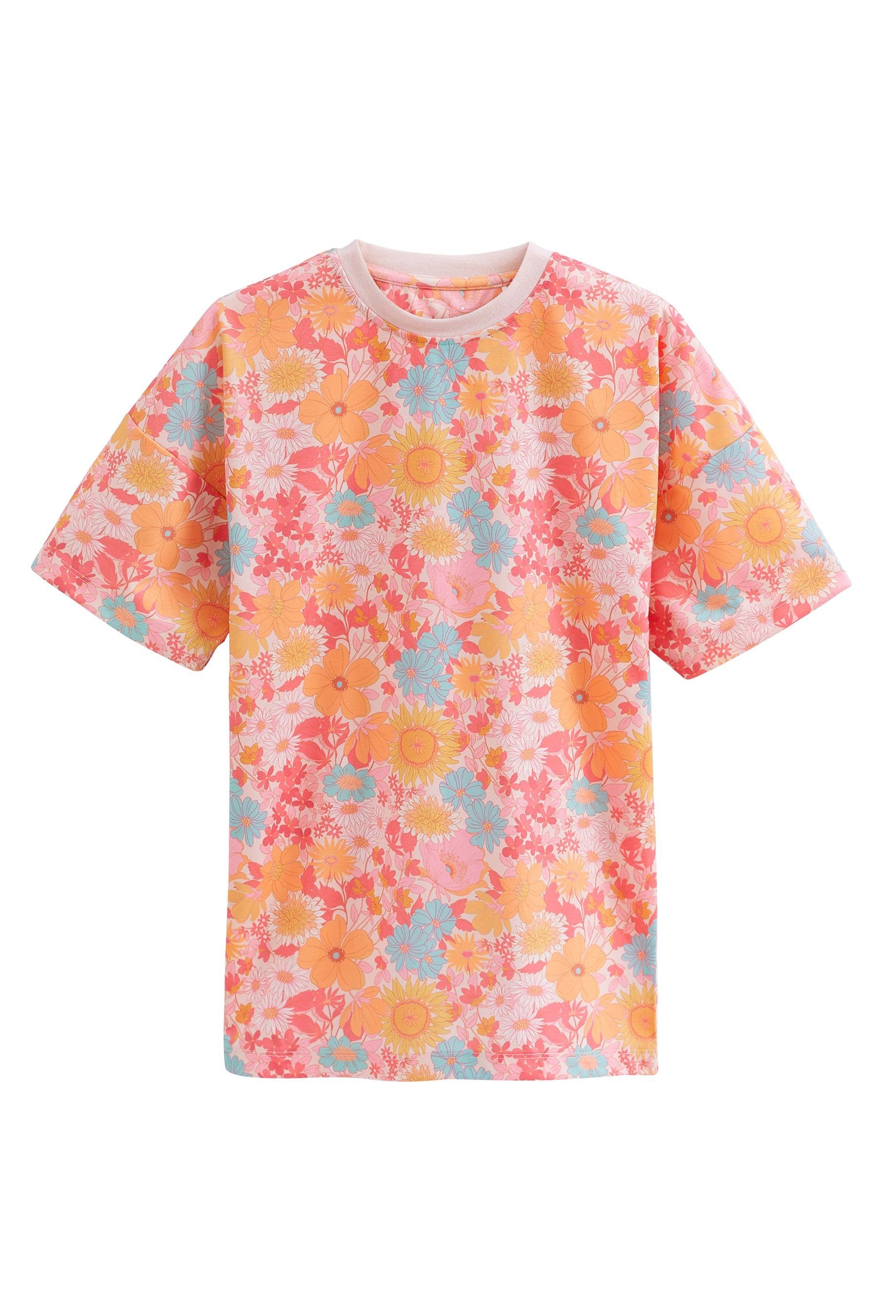 (2-tlg) Nachthemd Pink/Orange Nachthemden, Next 2er-Pack