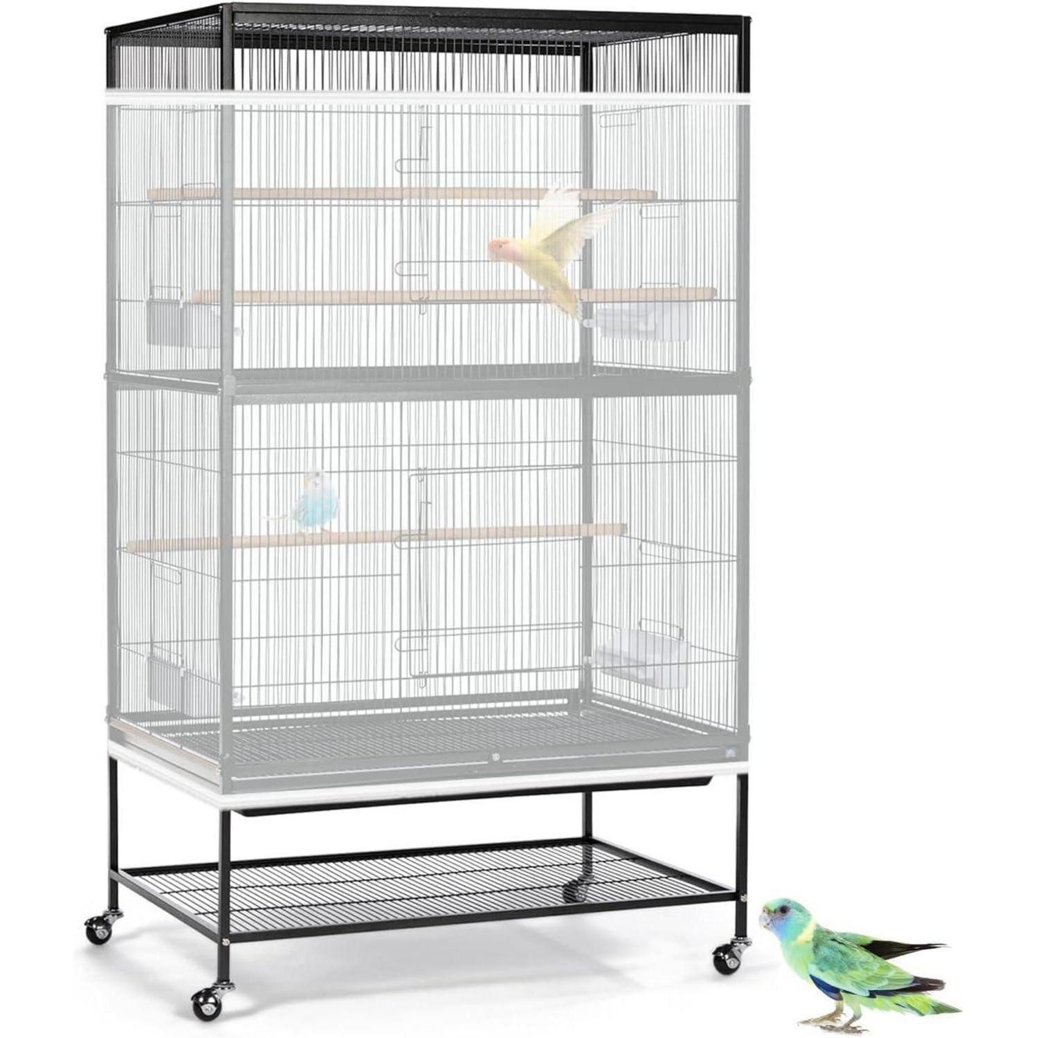 LuxusKollektion Vogelkäfig Vogelkäfigabdeckung Nylon Maschennetz verstellbar Weiß 80 x 300 cm