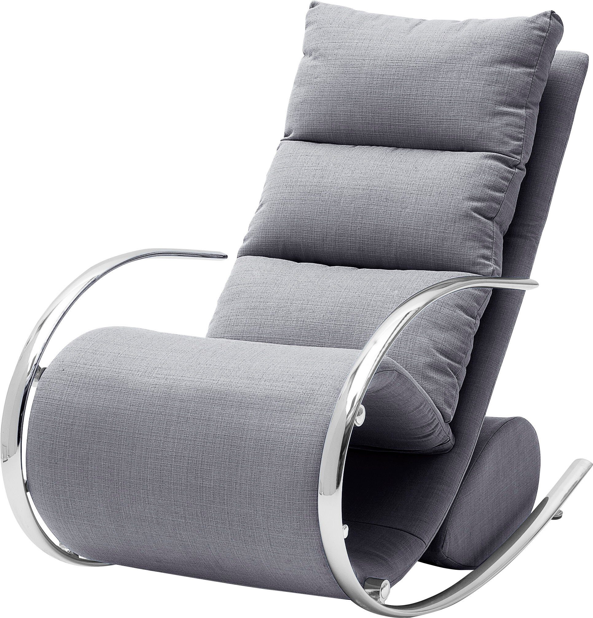 grau furniture grau Relaxsessel 100 belastbar York, | kg Relaxsessel MCA mit bis Hocker,