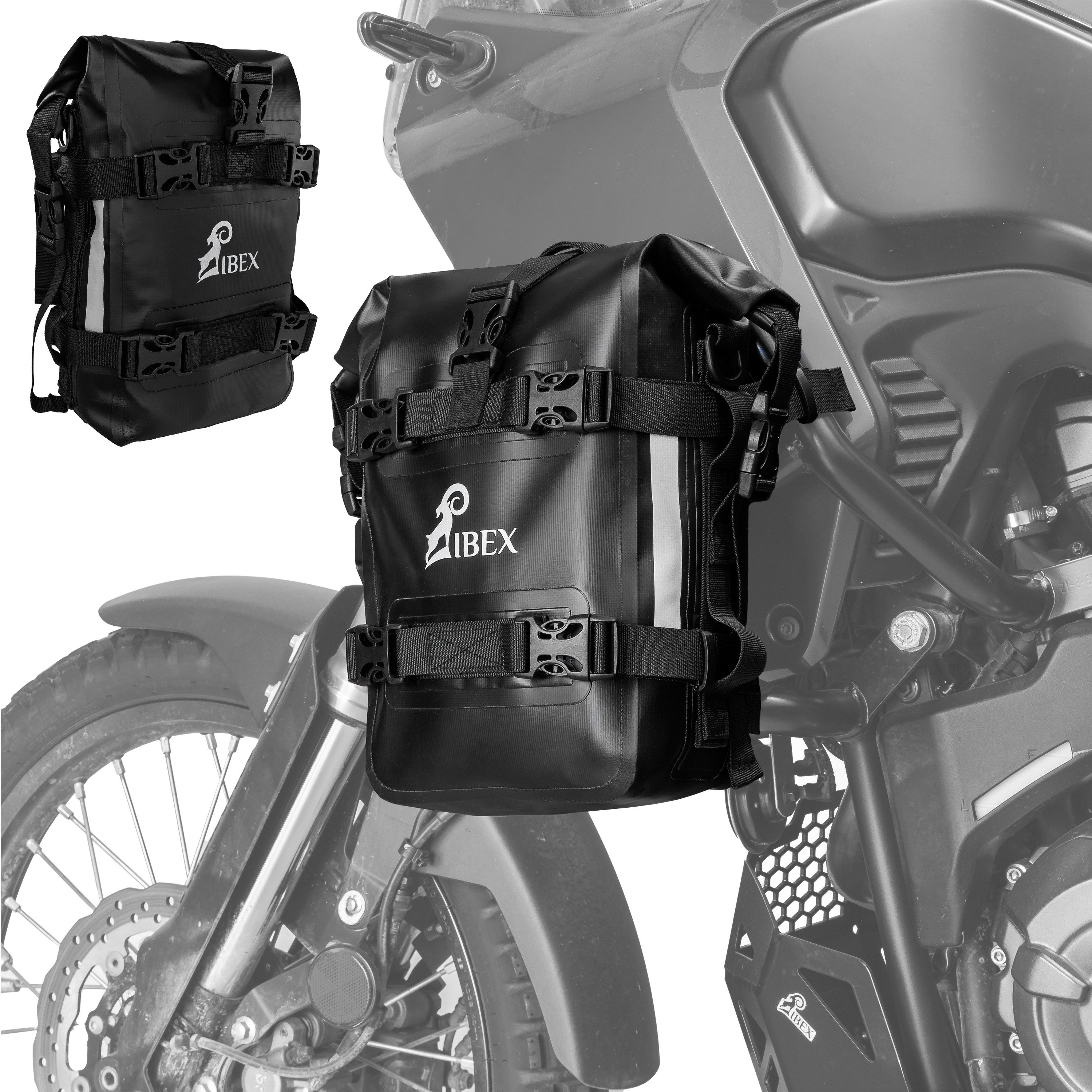Motor-Schutzhülle Sturzbügel mit 2 passenden SCHNORR Stürzbügeltaschen für Honda CBF 600
