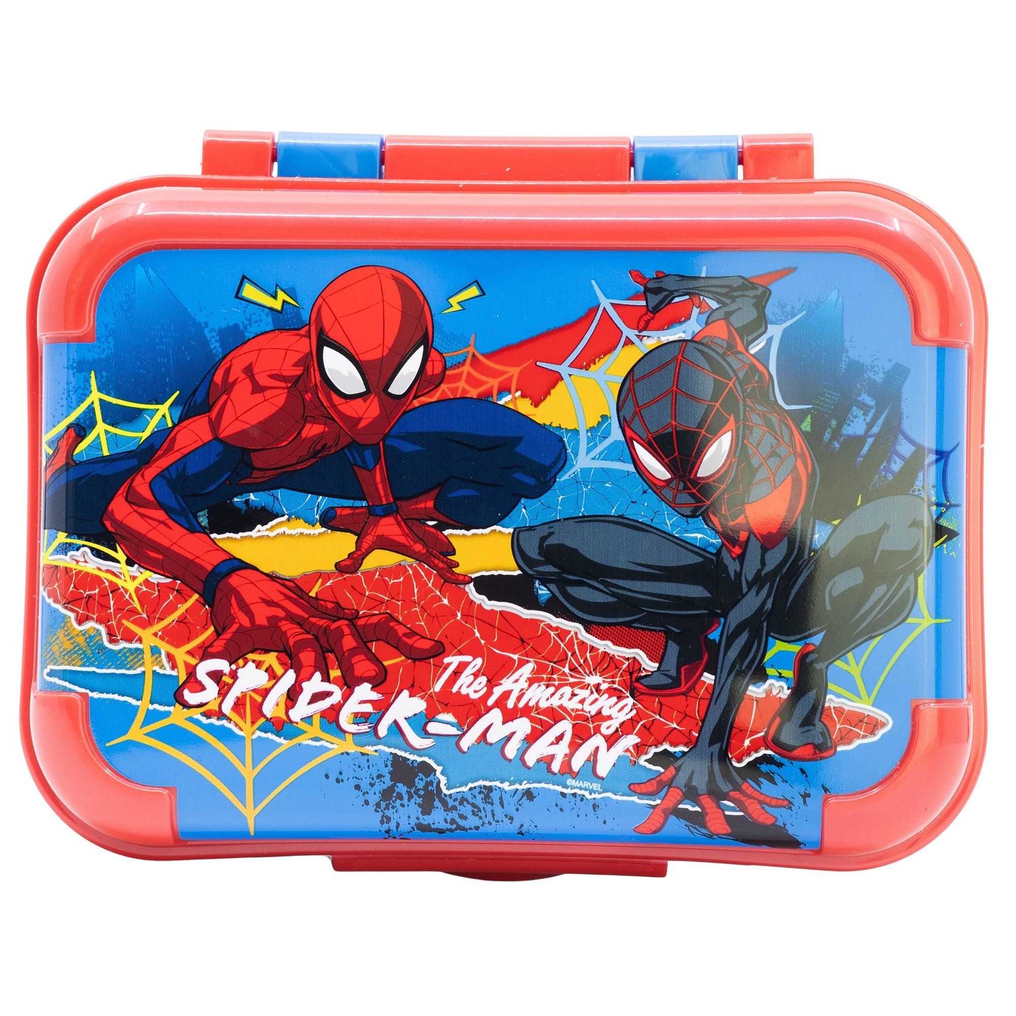 MARVEL Lunchbox Marvel Spiderman 2 teiliges Kinder Set Brotdose Trinkflasche 475 ml, (2-tlg., Spar-Set)