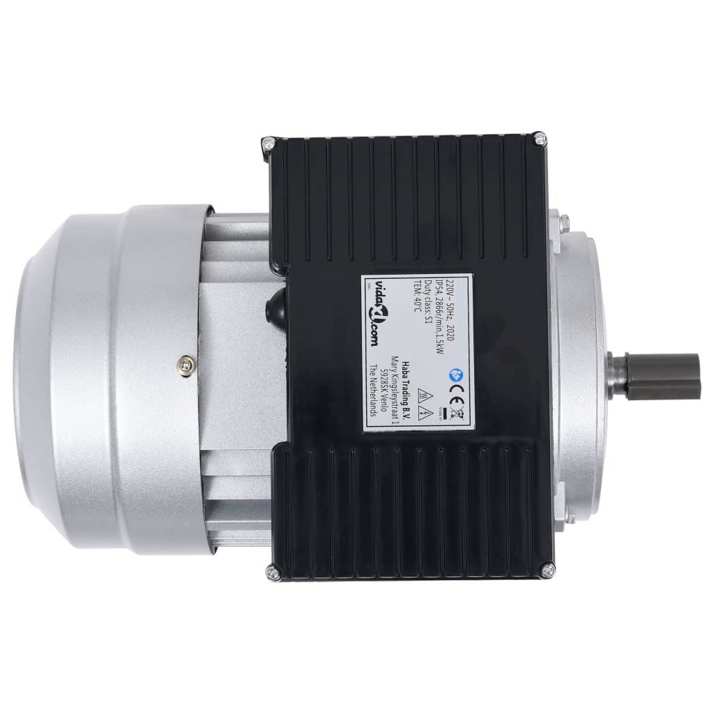 vidaXL Rollomotor Einphasen-Elektromotor Aluminium 1,5 kW 2 PS 2-polig 2800 U/min, (1 St)
