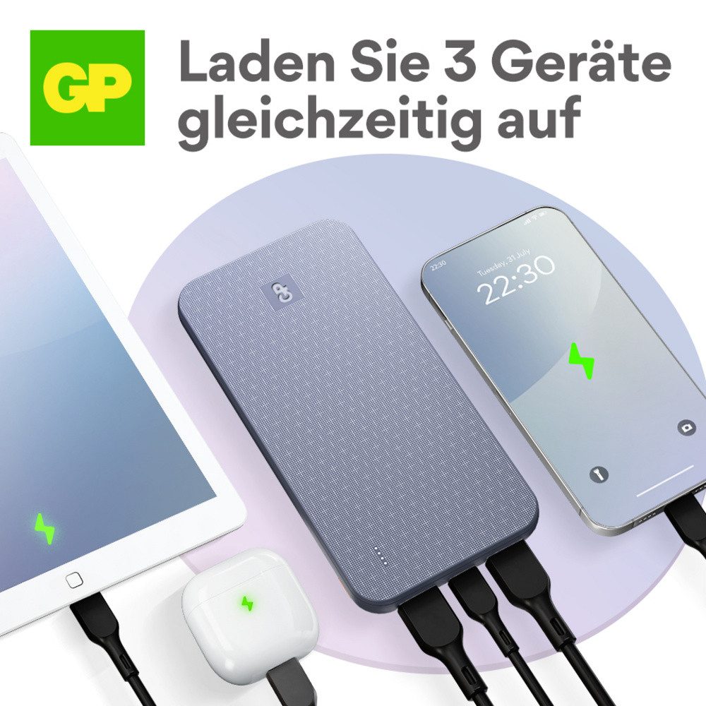 Gp GP B+ Powerbank 10000 mAh LiPo USB-A, USB-C® Grau Powerbank 10000 mAh