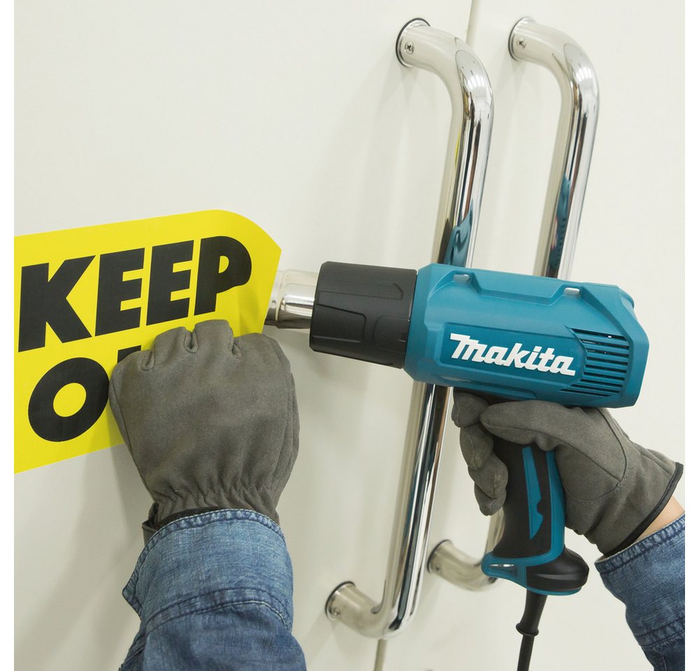 Thumbnail - Makita Heißluftgebläse HG5030K, 1600 in W, (Komplett-Set, 6-tlg), mit 2 Temperaturstufen und Luftstromstärken, inkl. Auf...
