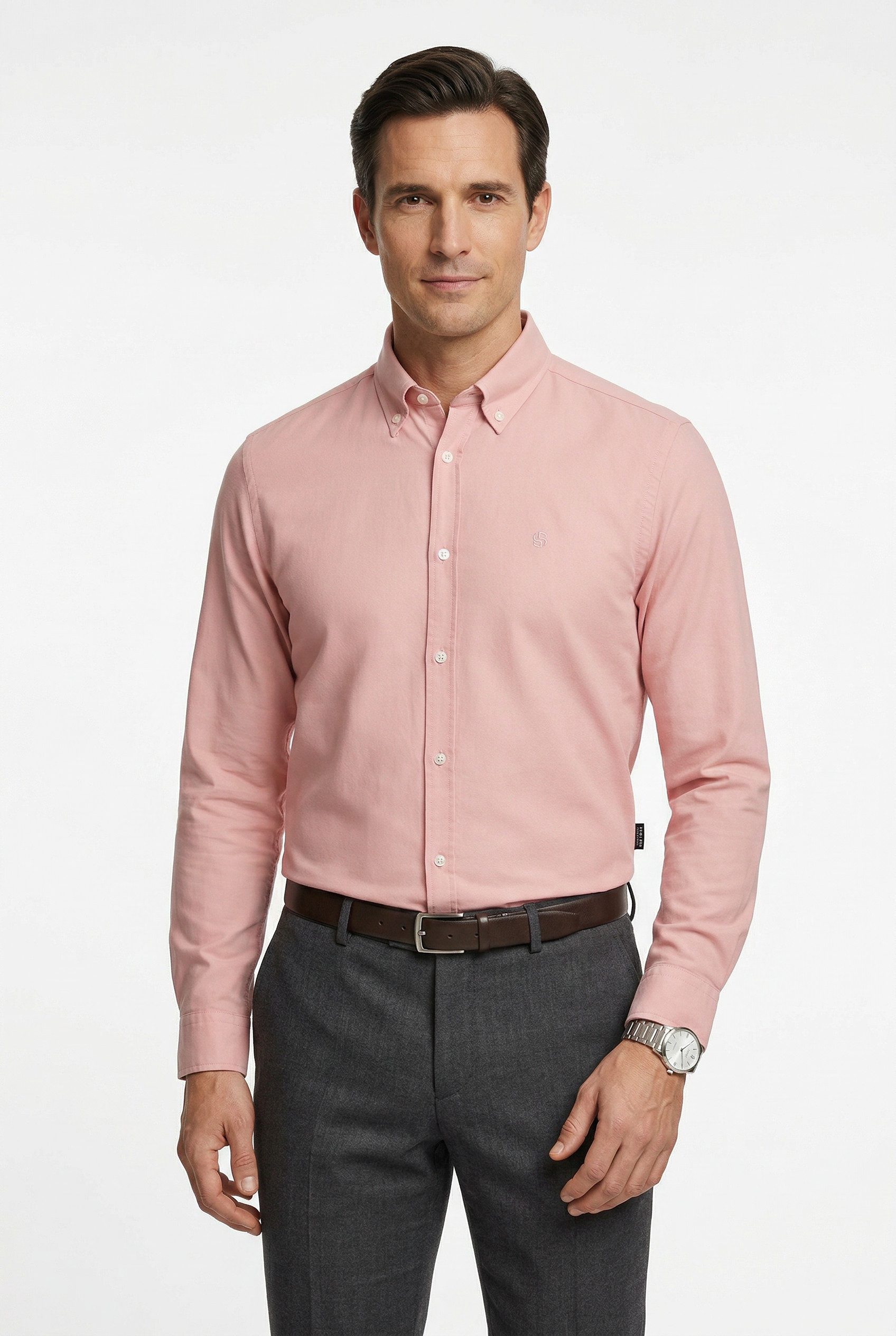 BOSS Businesshemd ROAN Langarm, Button-Down-Kragen, slim fit