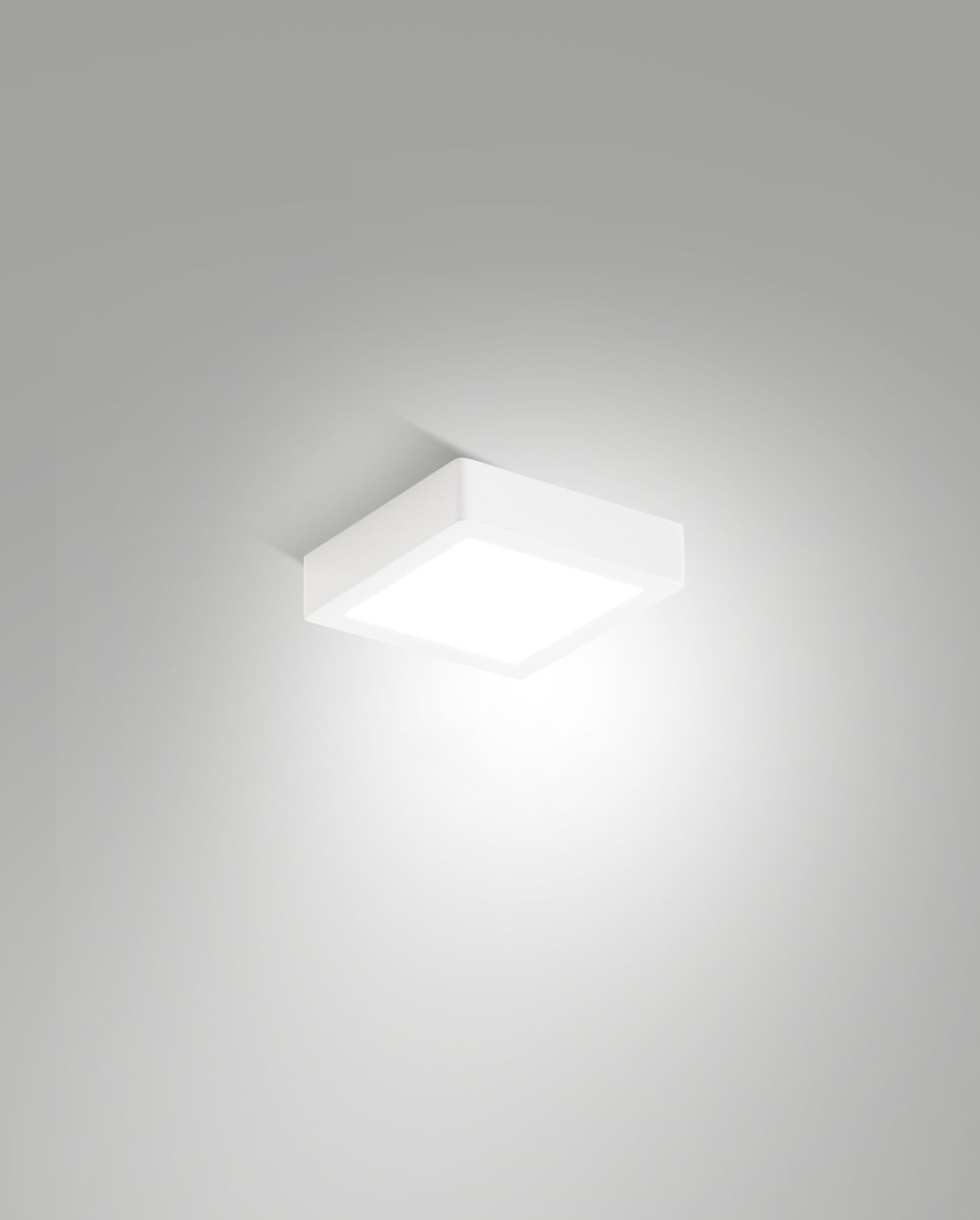 Licht-Erlebnisse Außen-Deckenleuchte FUMAR, LED fest integriert, Warmweiß, LED Aluminium IP54 3000 K 1344 lm 14,5 cm breit Weiß eckig Außenlampe
