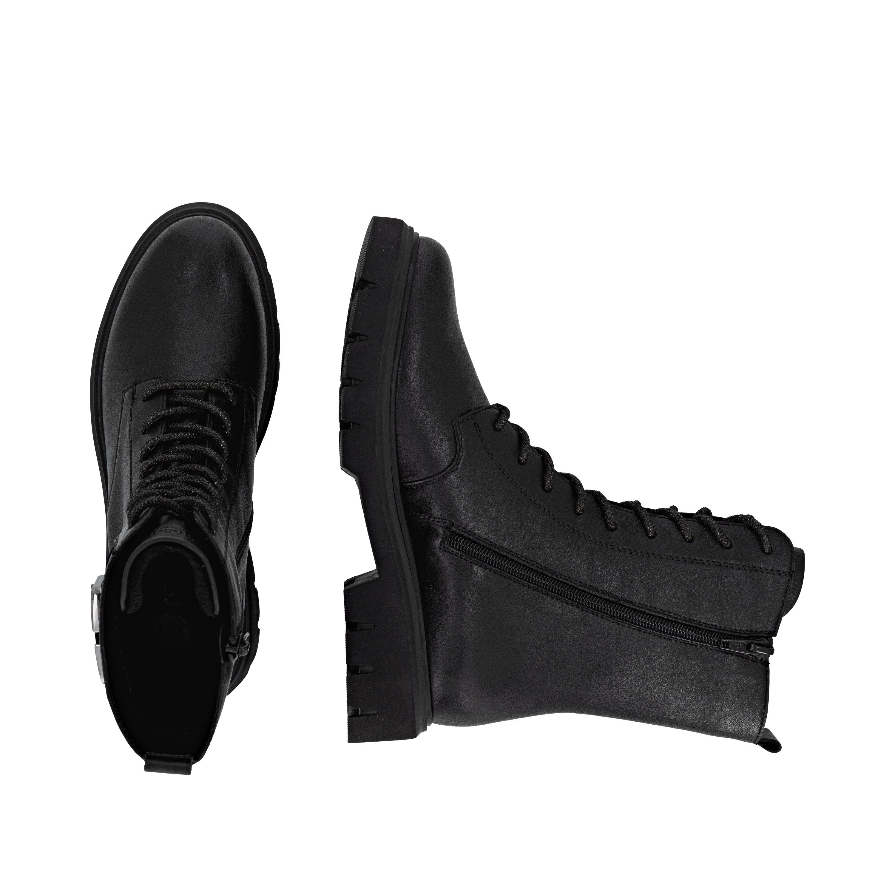 Remonte Schnürboots Stiefelette, Boots, Profilsohle, Blockabsatz mit Zierschnalle