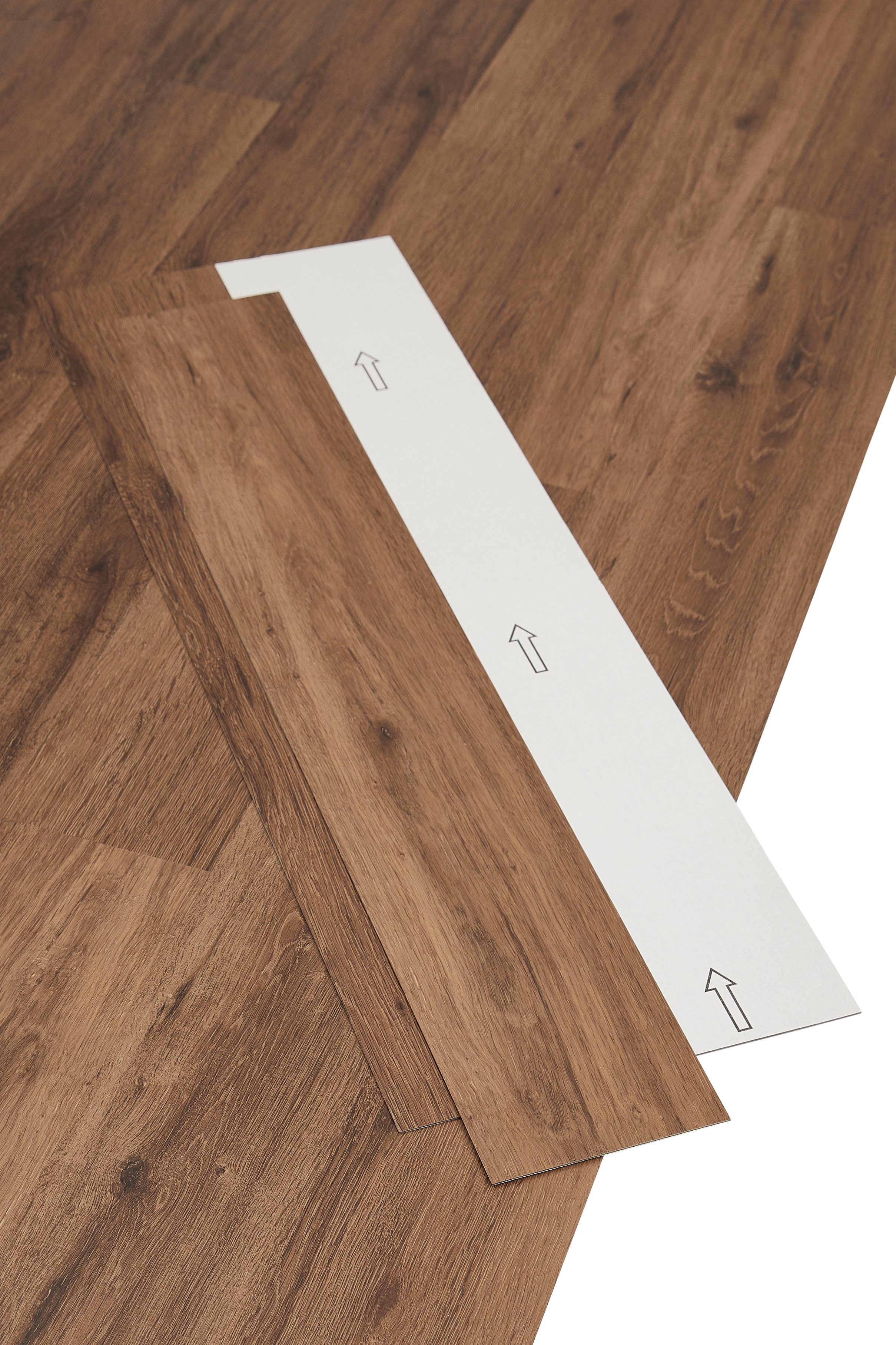 misento Vinylboden selbstklebend in Holzoptik, 32 PVC Planken je ca. 15,2 x 91,4 cm, PVC Bodenbelag 4,46 m², für Fußbodenheizung, Badezimmer, Wohnräume