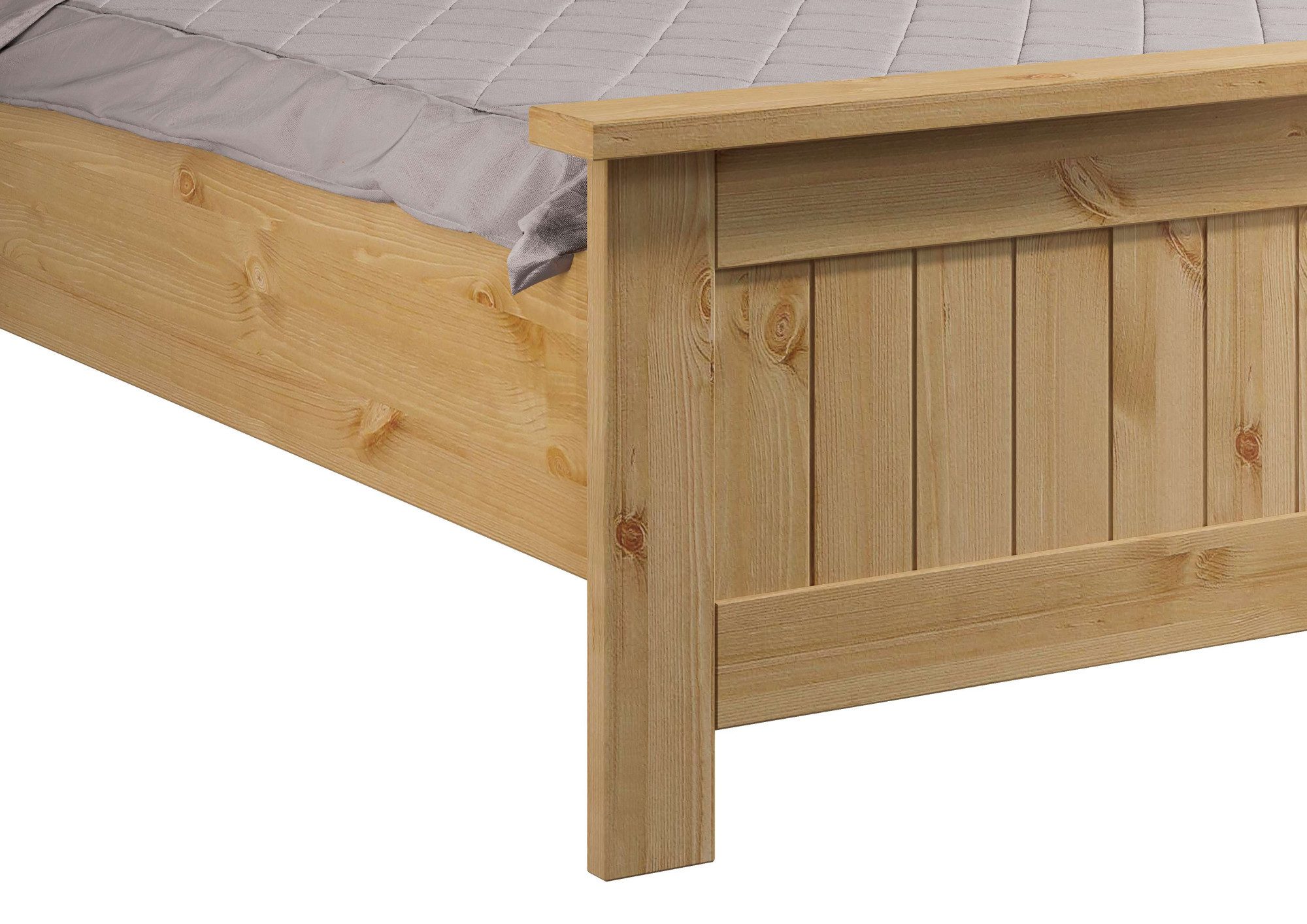 OTTO home Massivholzbett Juventus, Bett, Massivholzbett, Holzbett, Bettrahmen (Breite/Belastbarkeit 140cm/180 KG), Breite 90 cm, aus massiver Kiefer, FSC®-zertifiziert
